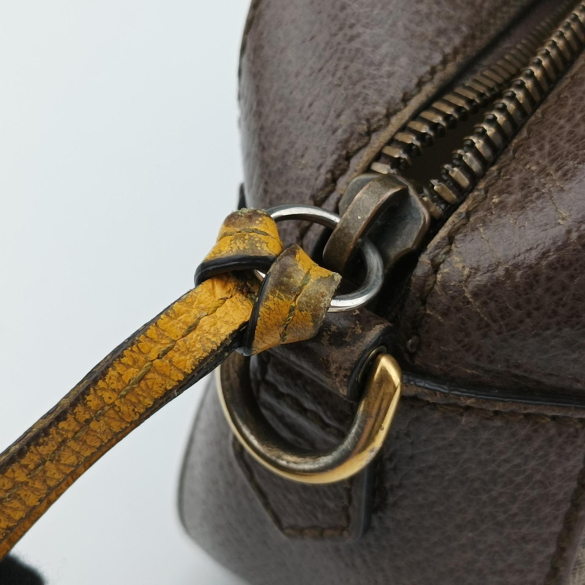 Pre-owned Gucci Neo Messenger beige×brown PVC coated canvas ×Leather 476466 shoulderbag | stylenewstar