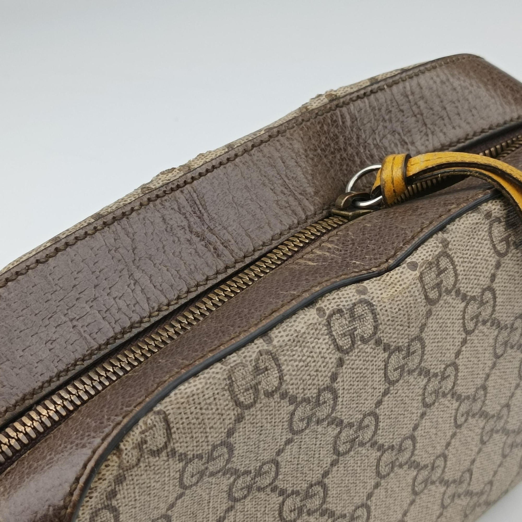 Pre-owned Gucci Neo Messenger beige×brown PVC coated canvas ×Leather 476466 shoulderbag | stylenewstar