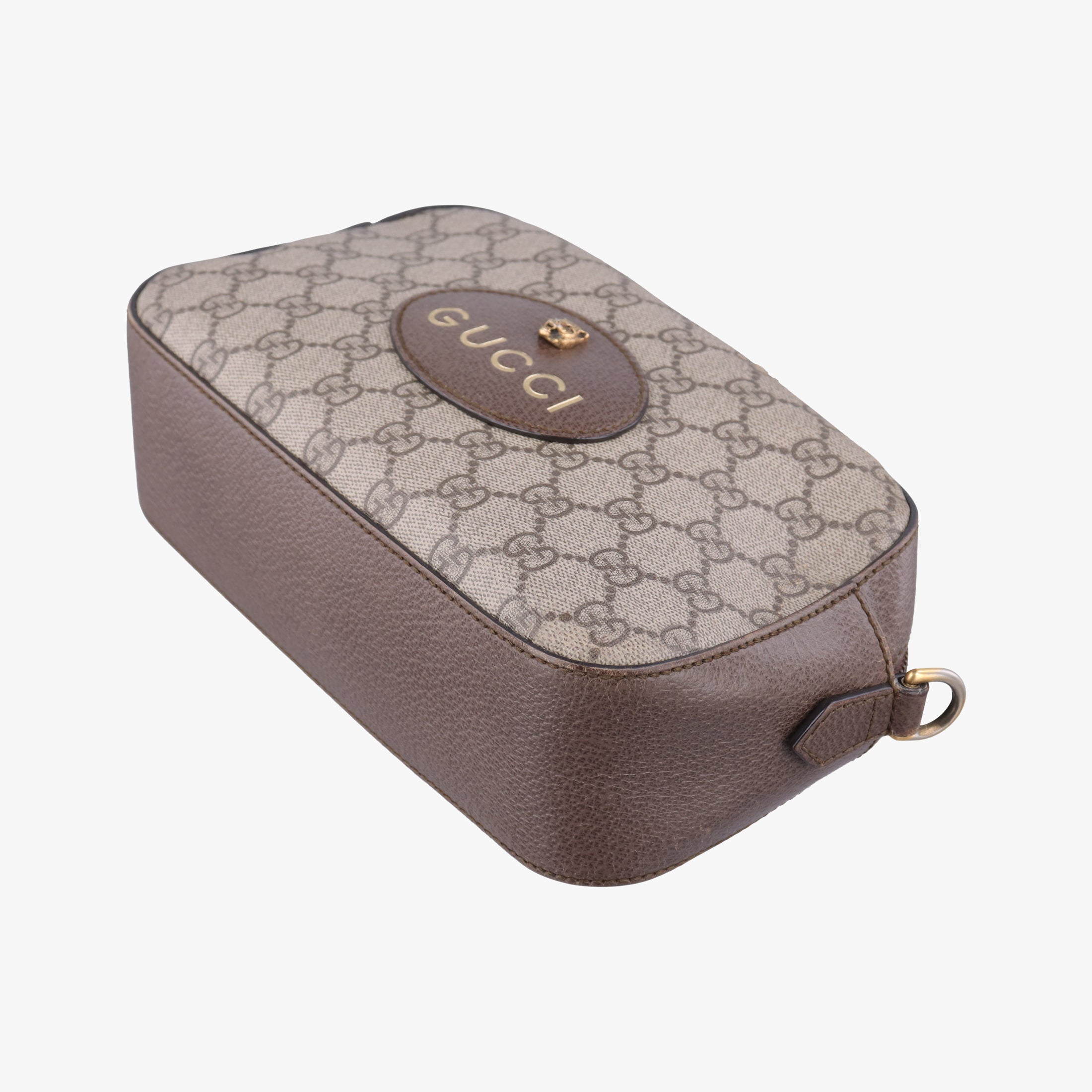 Pre-owned Gucci Neo Messenger beige×brown PVC coated canvas ×Leather 476466 shoulderbag | stylenewstar