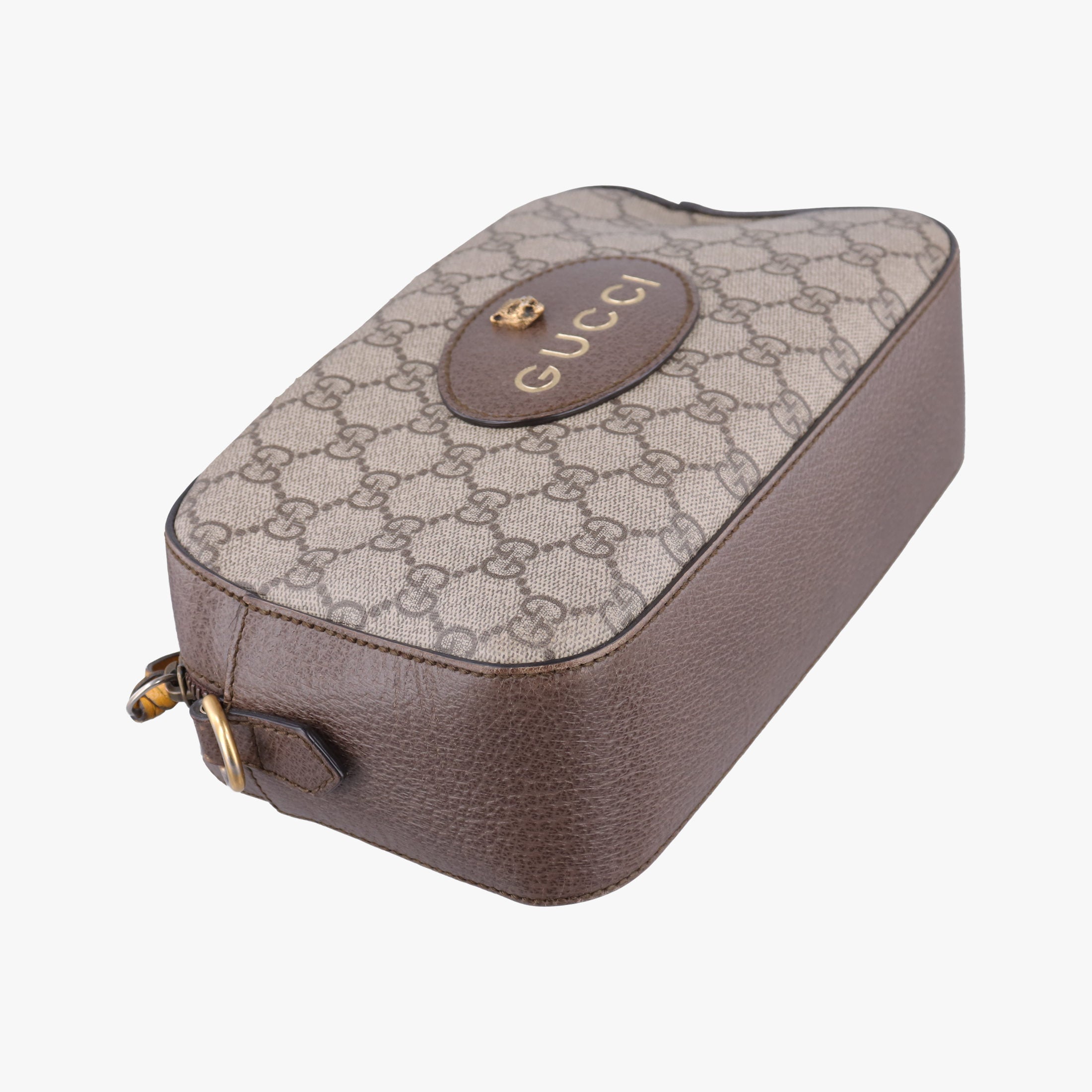 Pre-owned Gucci Neo Messenger beige×brown PVC coated canvas ×Leather 476466 shoulderbag | stylenewstar