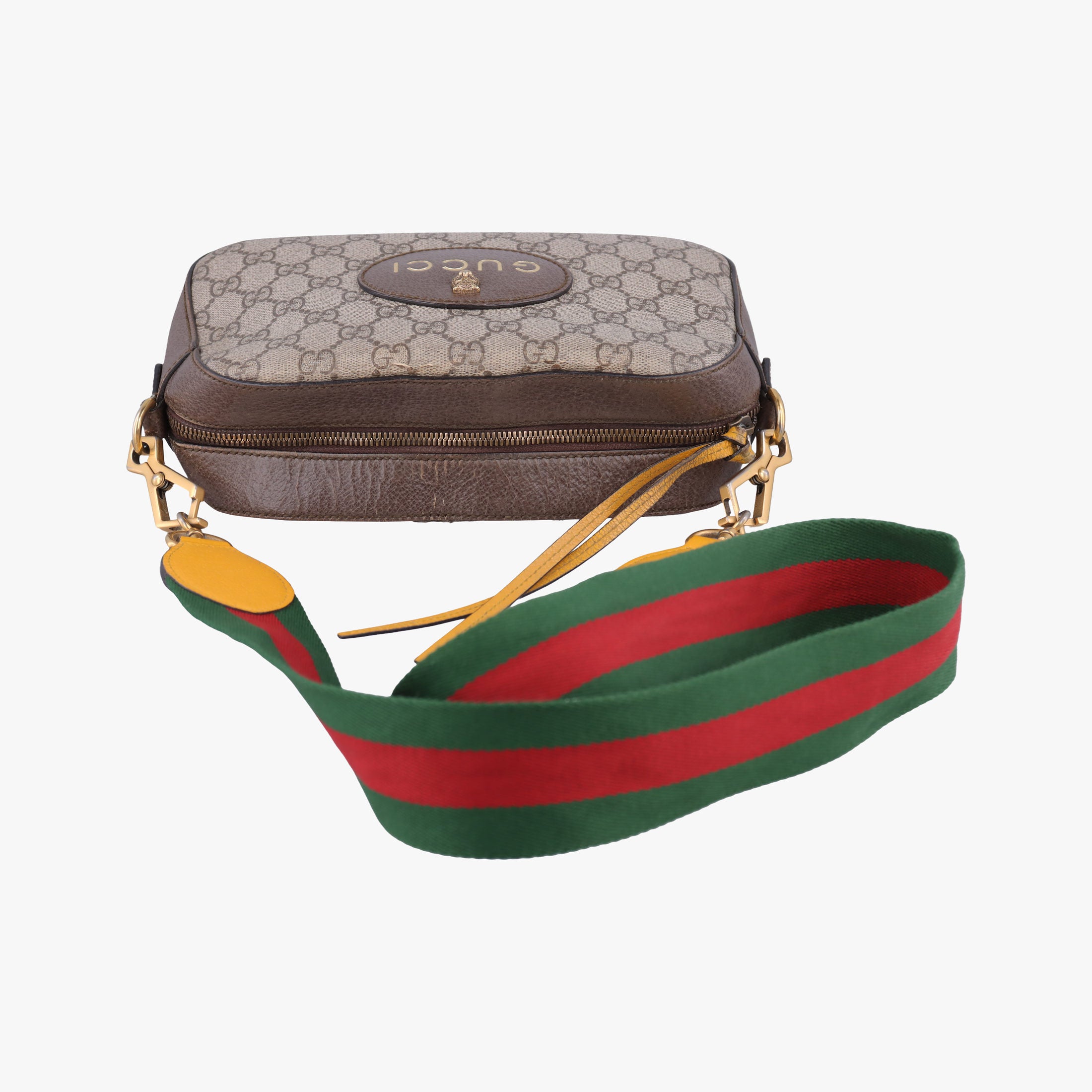 Pre-owned Gucci Neo Messenger beige×brown PVC coated canvas ×Leather 476466 shoulderbag | stylenewstar