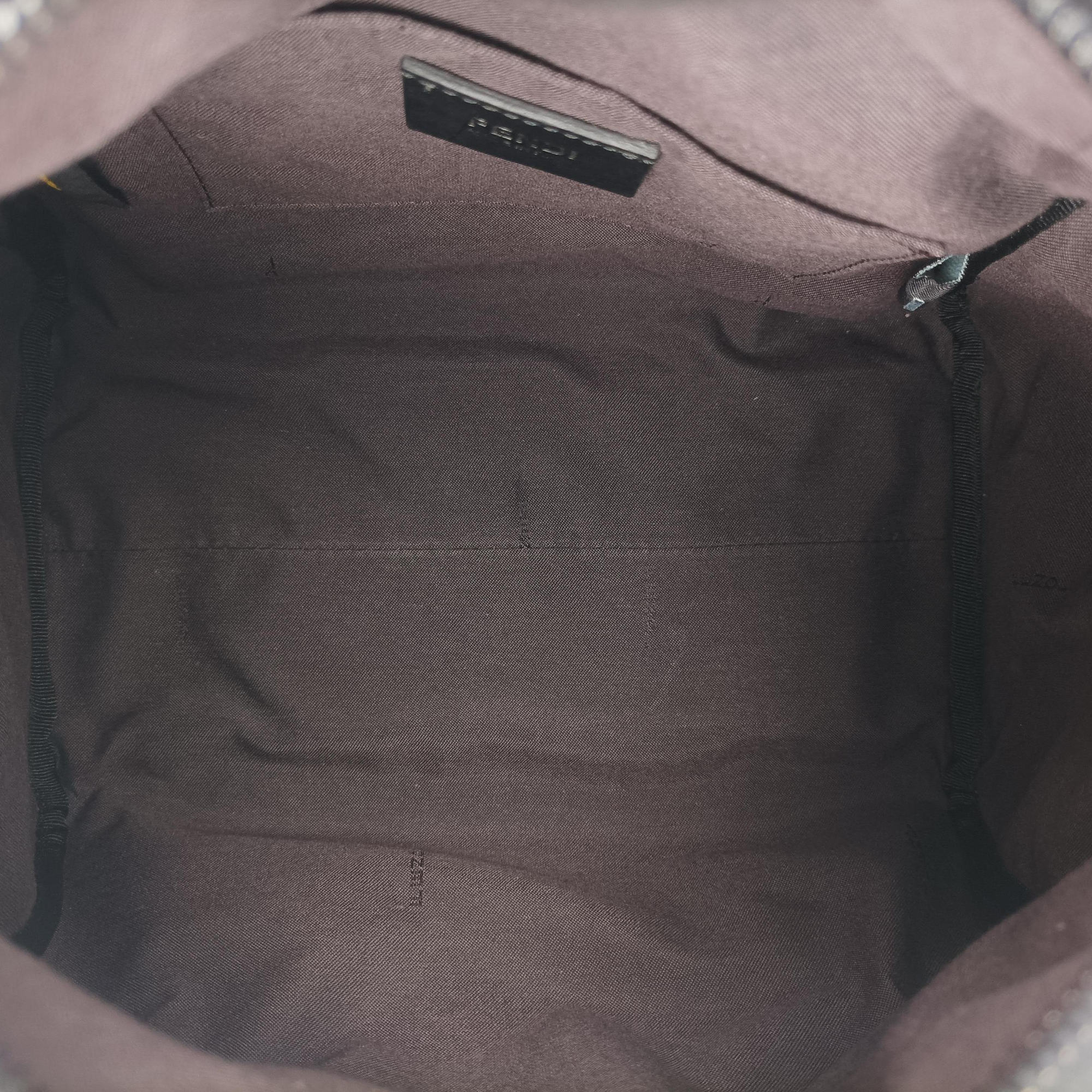 Pre-owned Fendi Forever Bauletto Zucchino Black×pink canvas×leather 8BL068 handbag | stylenewstar