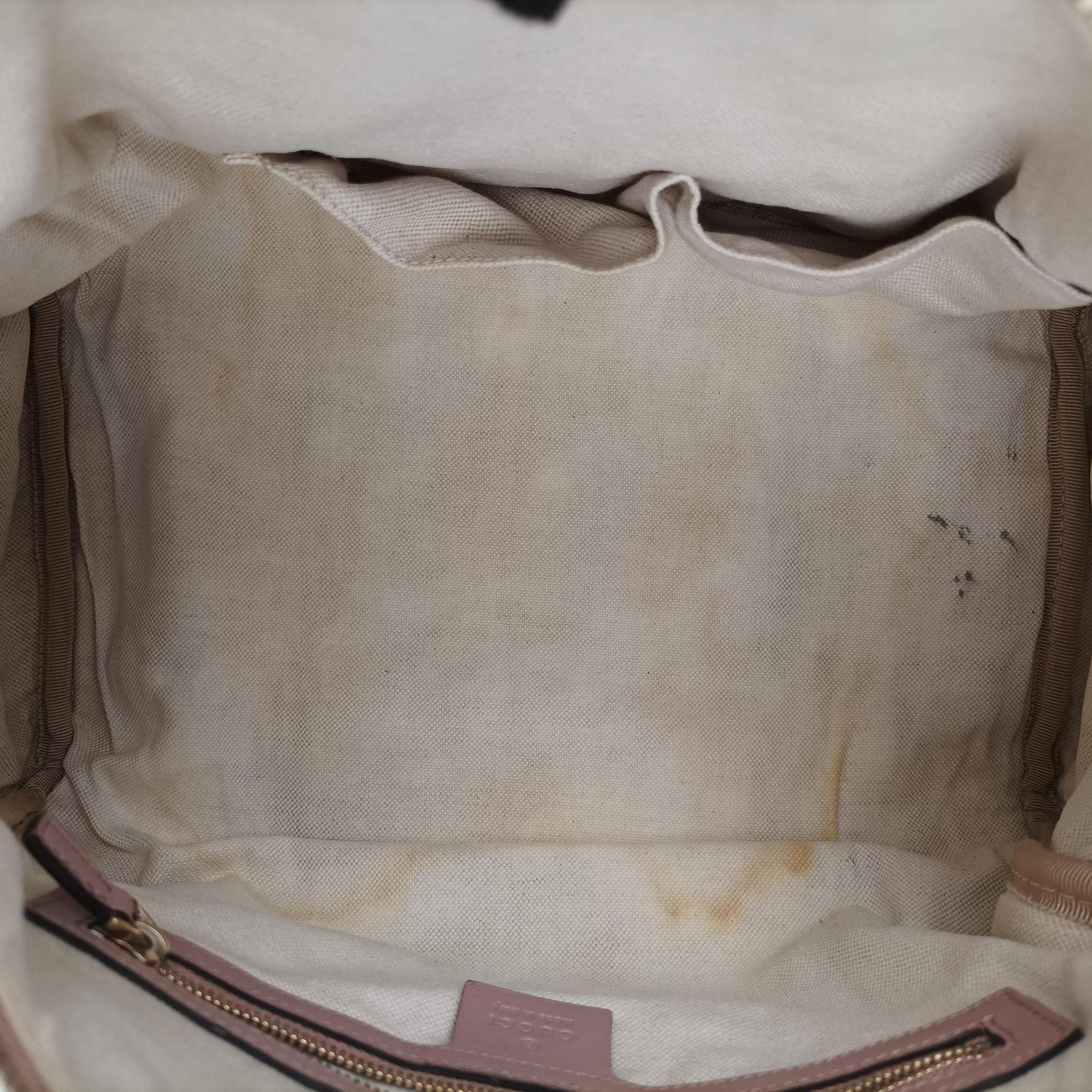 Pre-owned Gucci Sherry Line Beige×pink×blue canvas×leather 247205 shoulderbag | stylenewstar