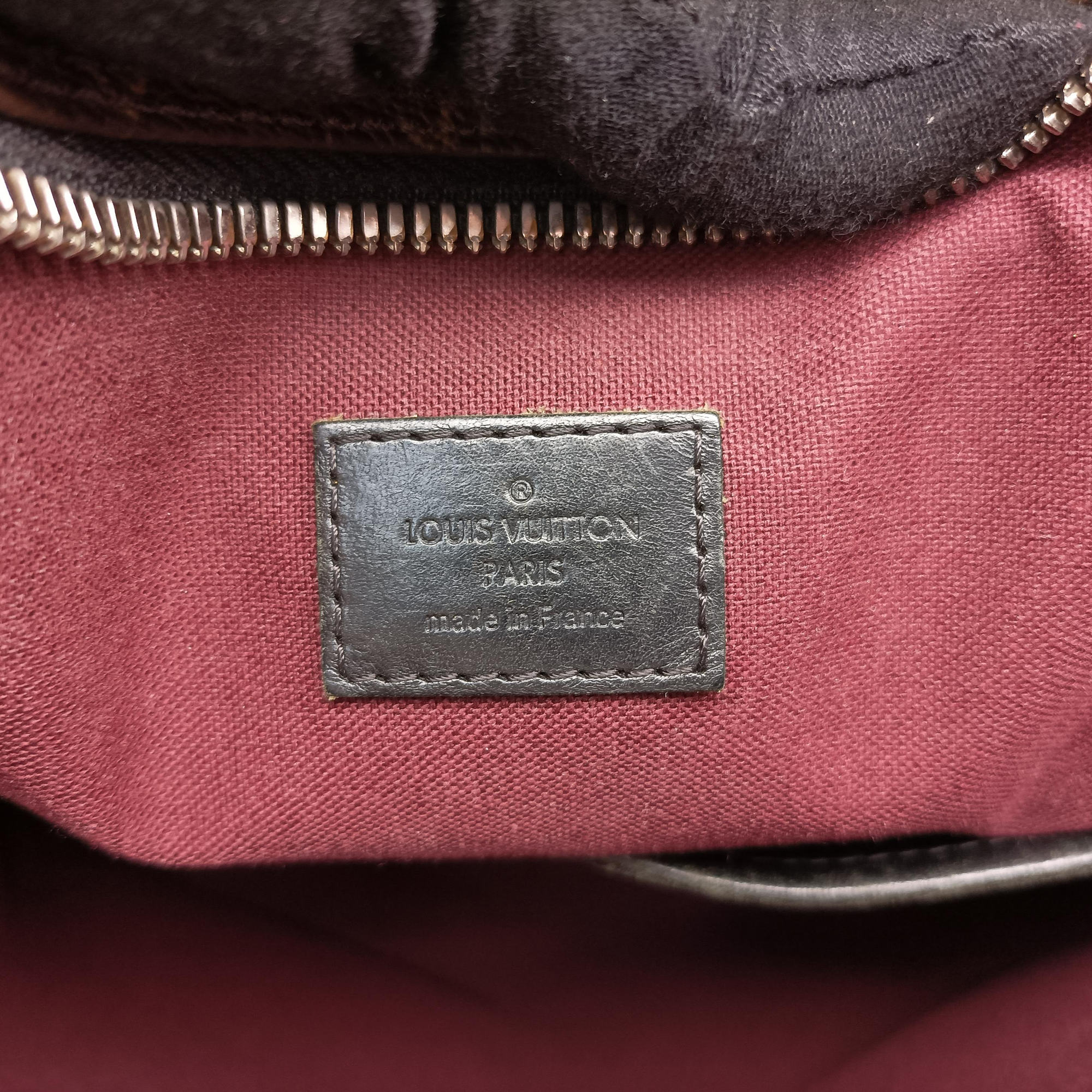 Pre-owned Louis Vuitton KITAN brown×black Monogram Canvas×calf leather M40388 handbag | stylenewstar