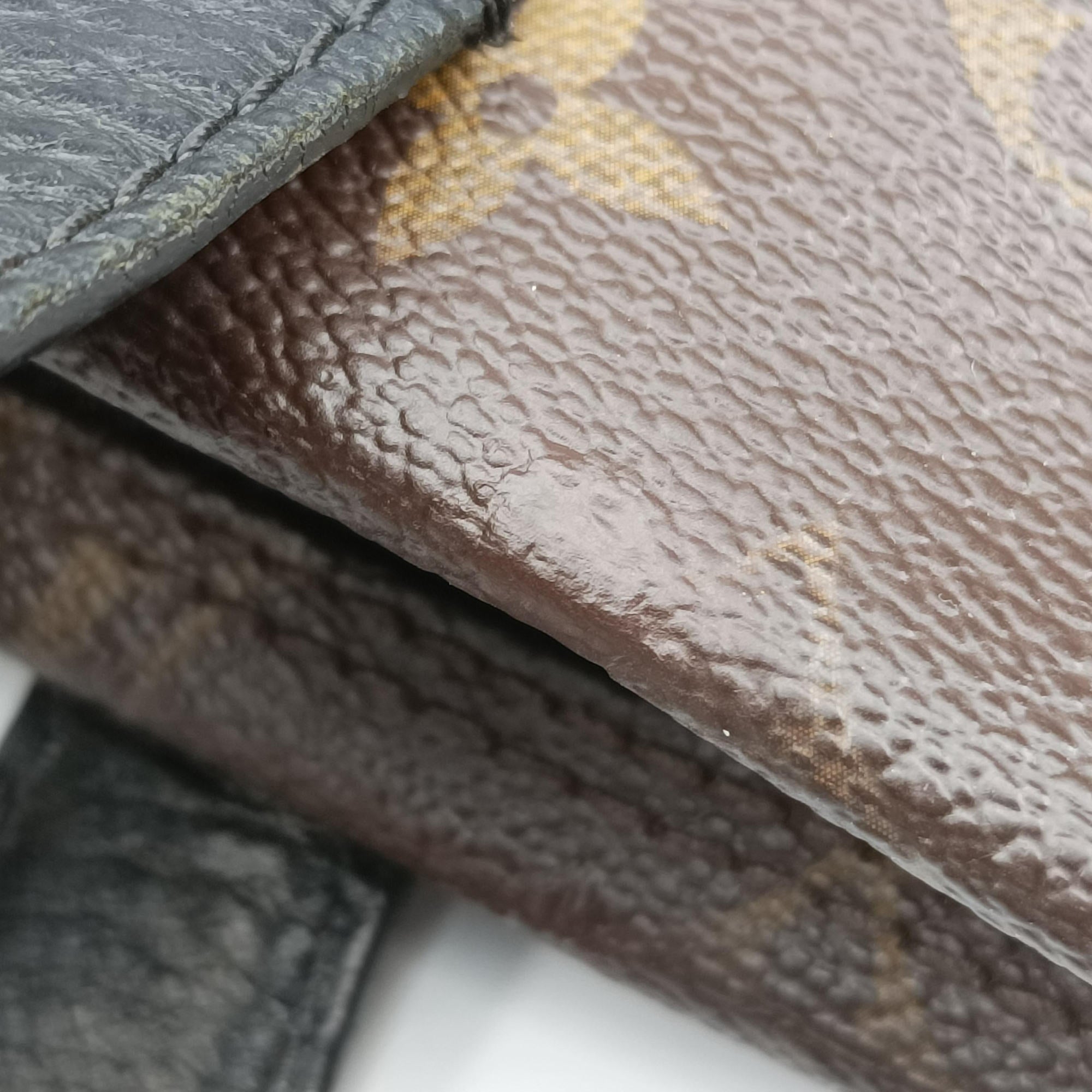 Pre-owned Louis Vuitton KITAN brown×black Monogram Canvas×calf leather M40388 handbag | stylenewstar