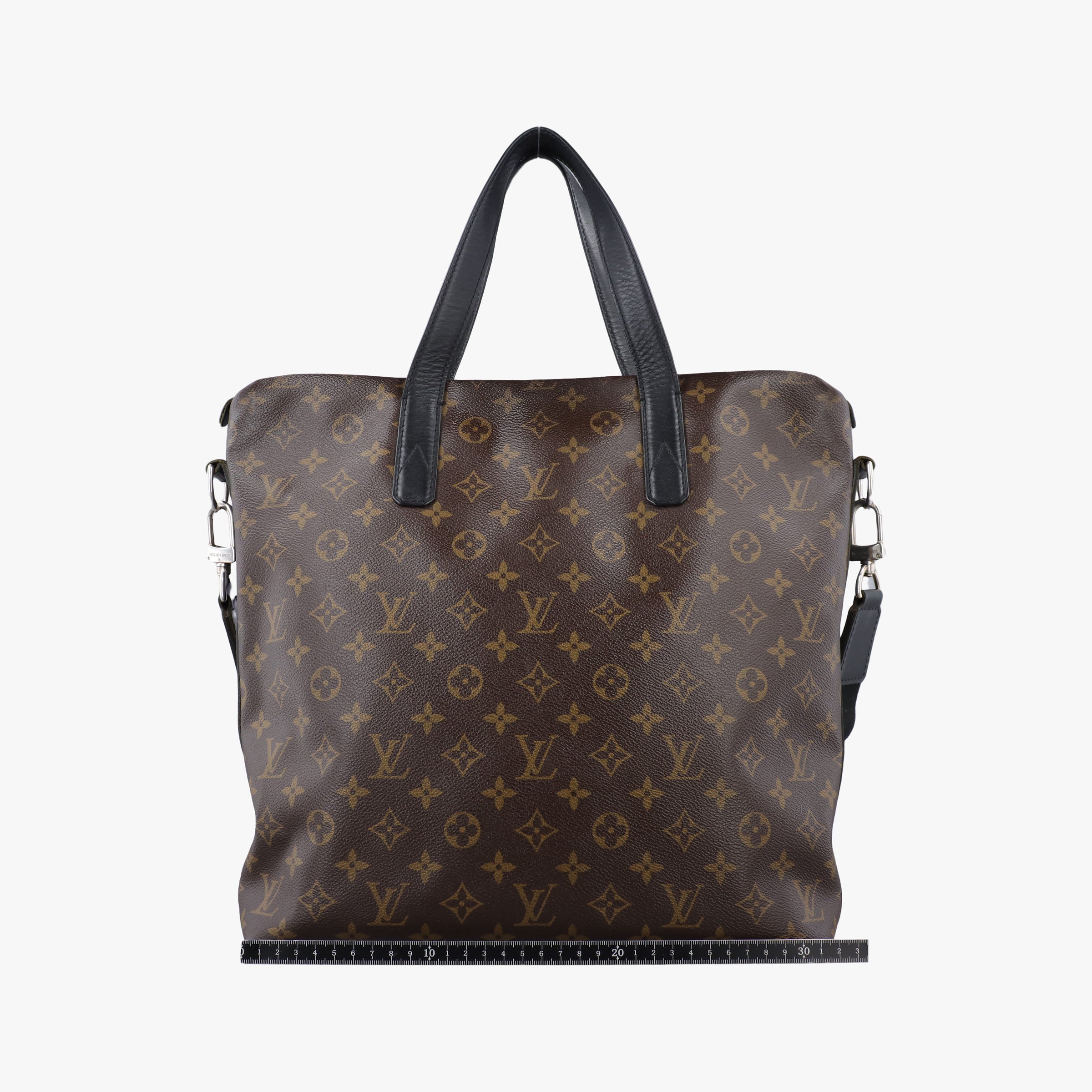 Pre-owned Louis Vuitton KITAN brown×black Monogram Canvas×calf leather M40388 handbag | stylenewstar