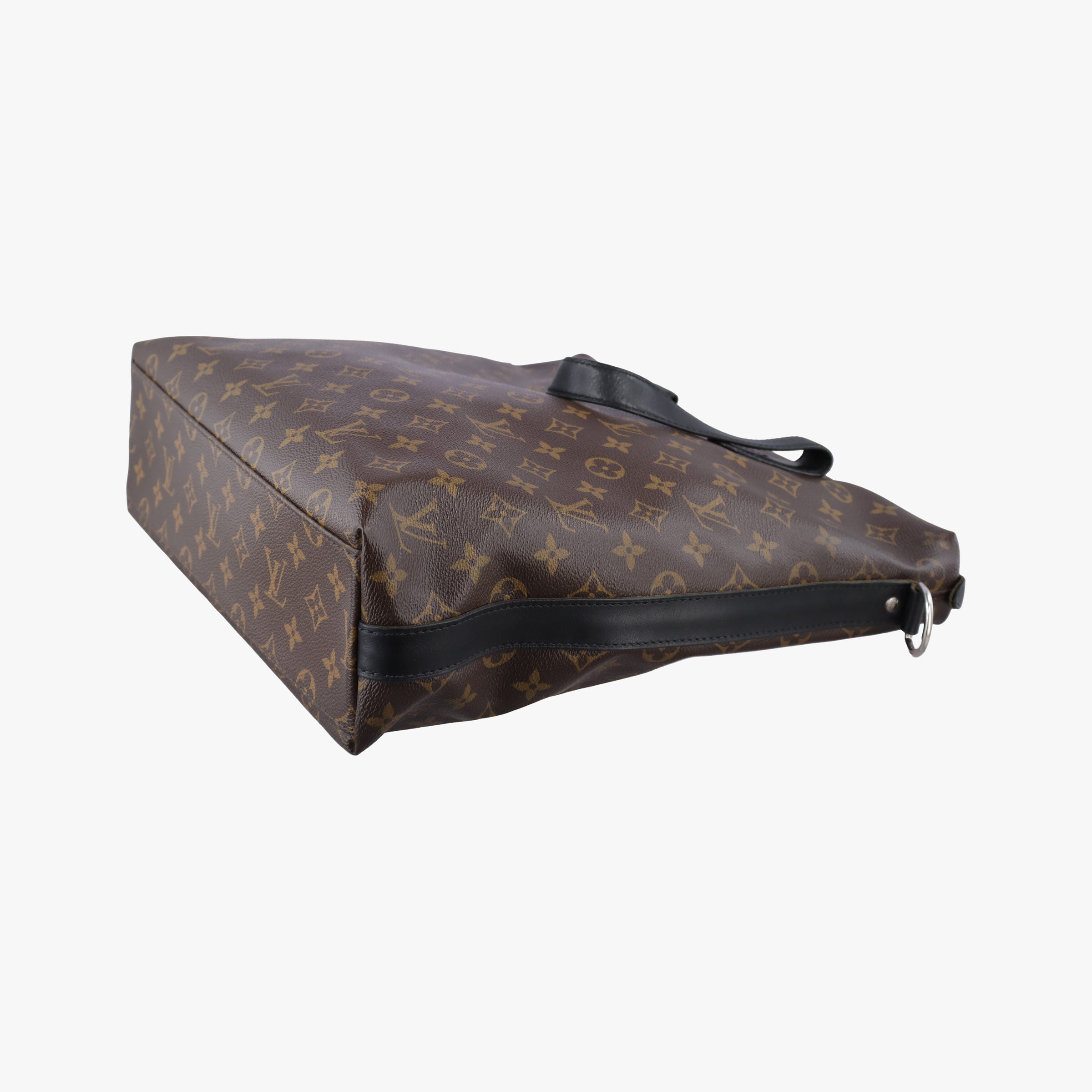 Pre-owned Louis Vuitton KITAN brown×black Monogram Canvas×calf leather M40388 handbag | stylenewstar