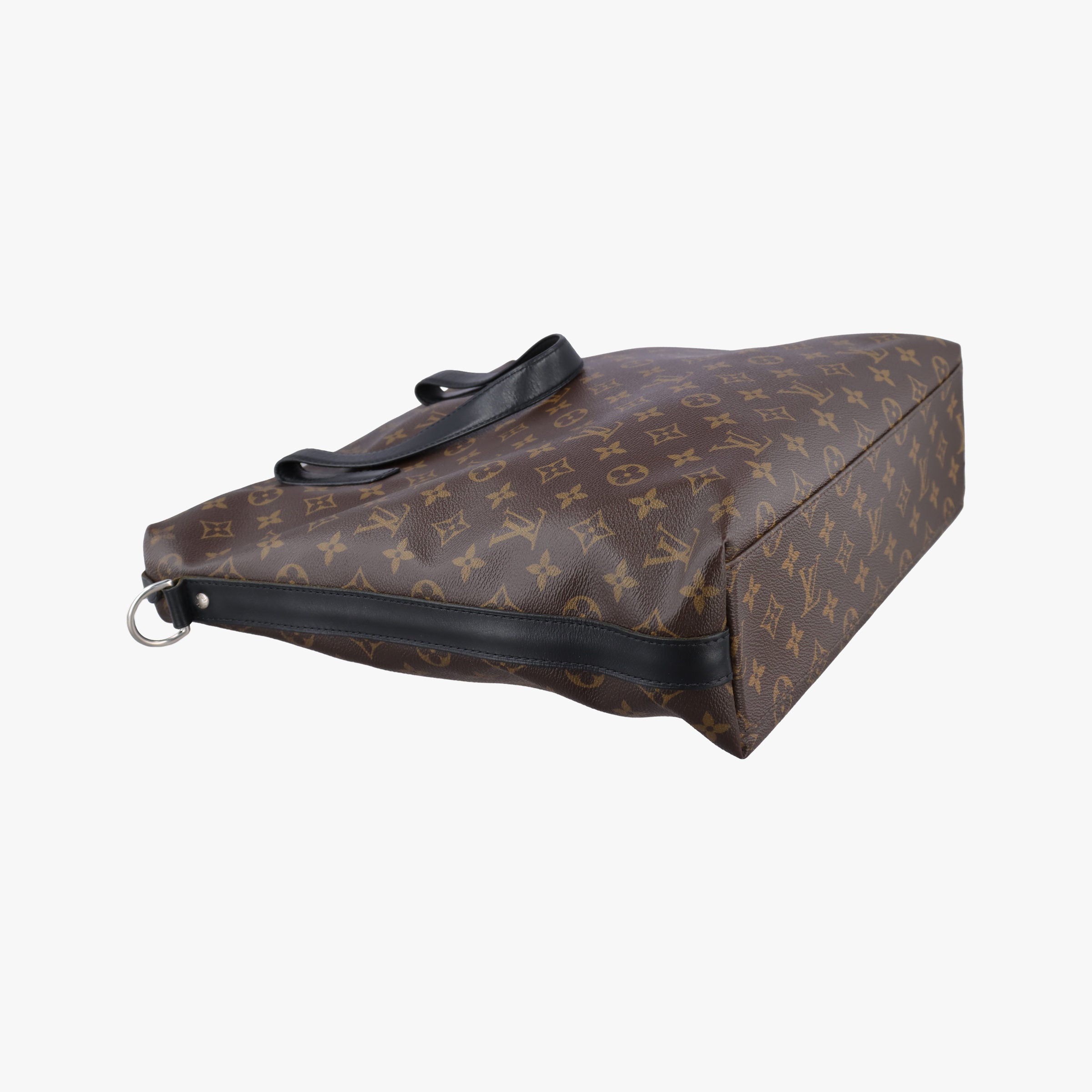 Pre-owned Louis Vuitton KITAN brown×black Monogram Canvas×calf leather M40388 handbag | stylenewstar