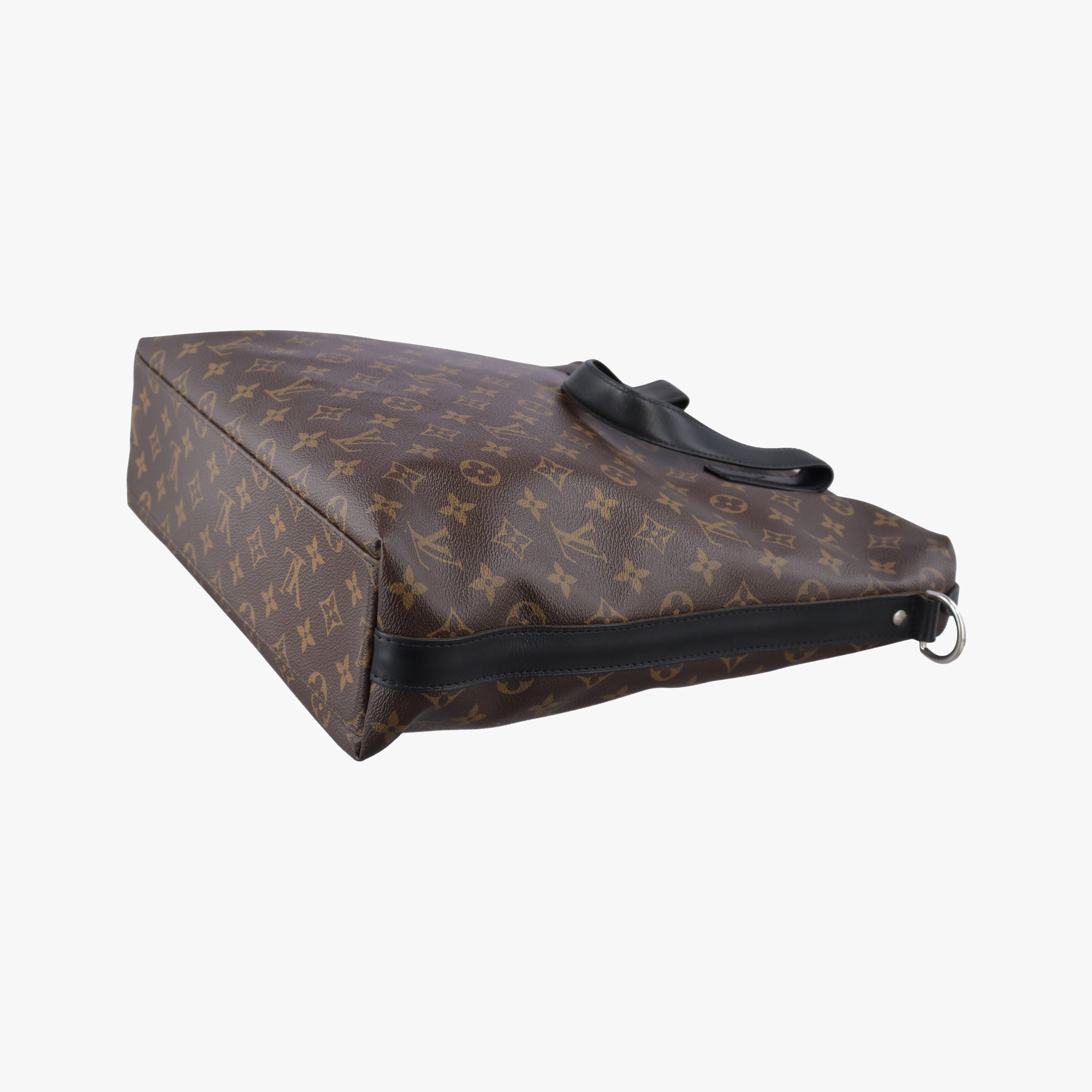 Pre-owned Louis Vuitton KITAN brown×black Monogram Canvas×calf leather M40388 handbag | stylenewstar