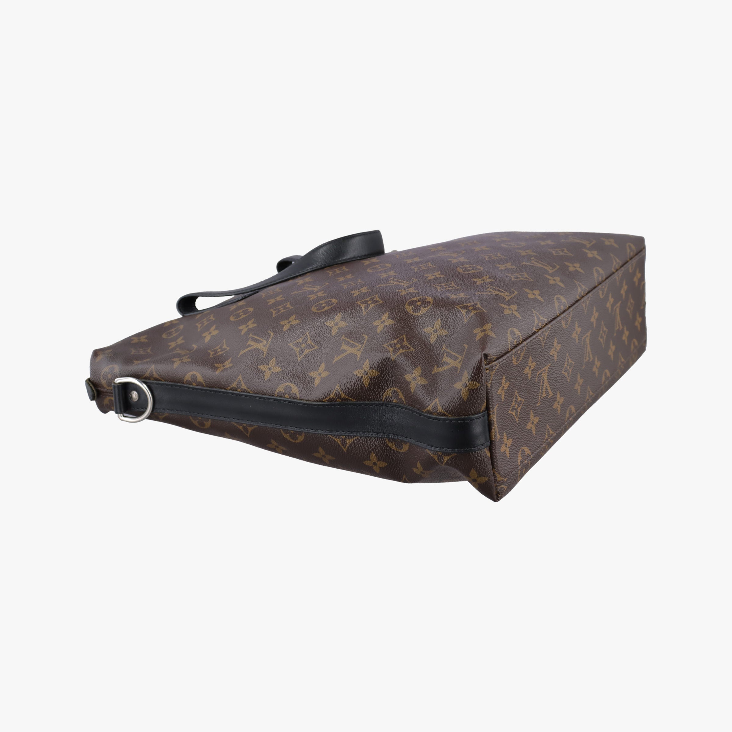 Pre-owned Louis Vuitton KITAN brown×black Monogram Canvas×calf leather M40388 handbag | stylenewstar