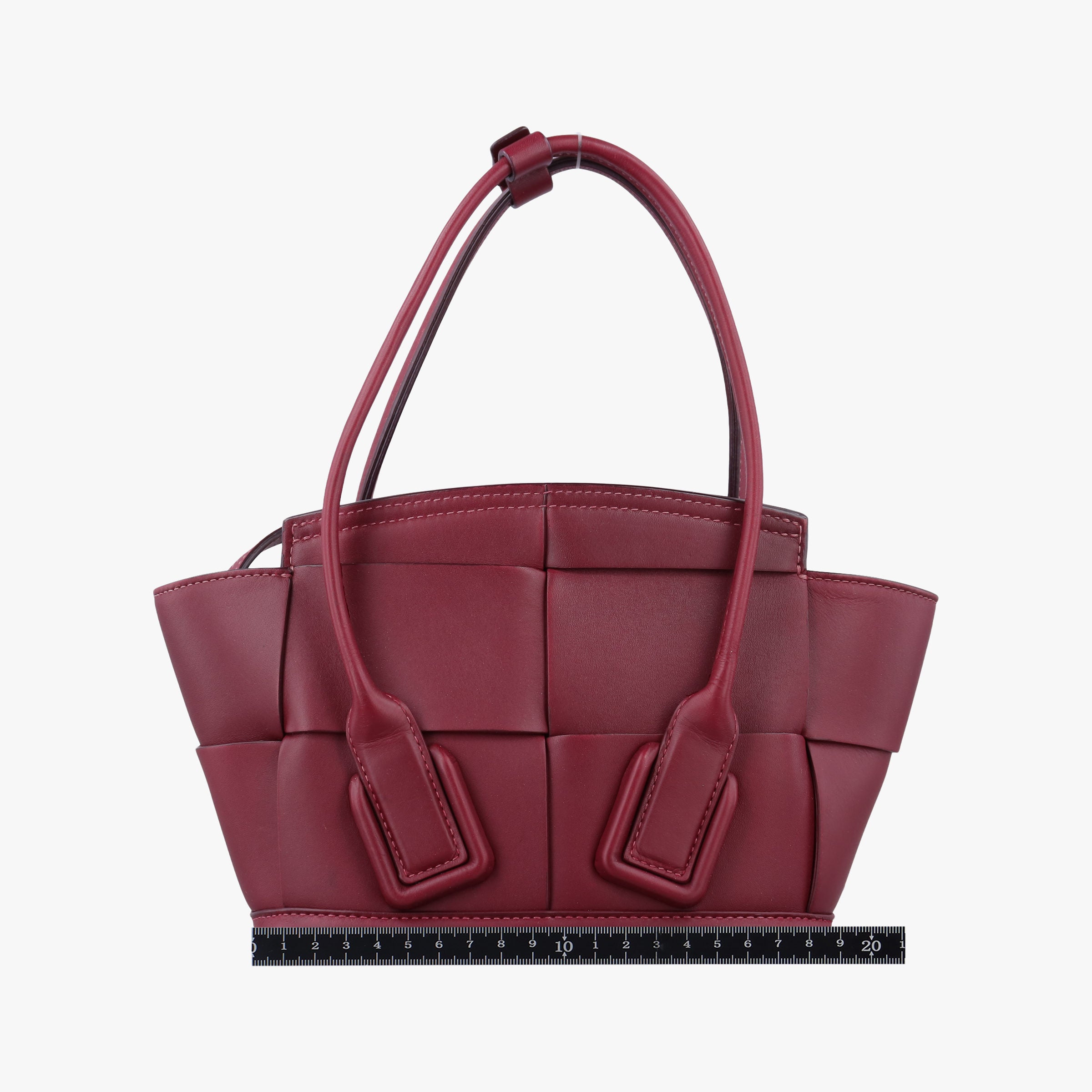 Pre-owned Bottega Veneta The Arco mini Burgundy Leather  shoulderbag | stylenewstar