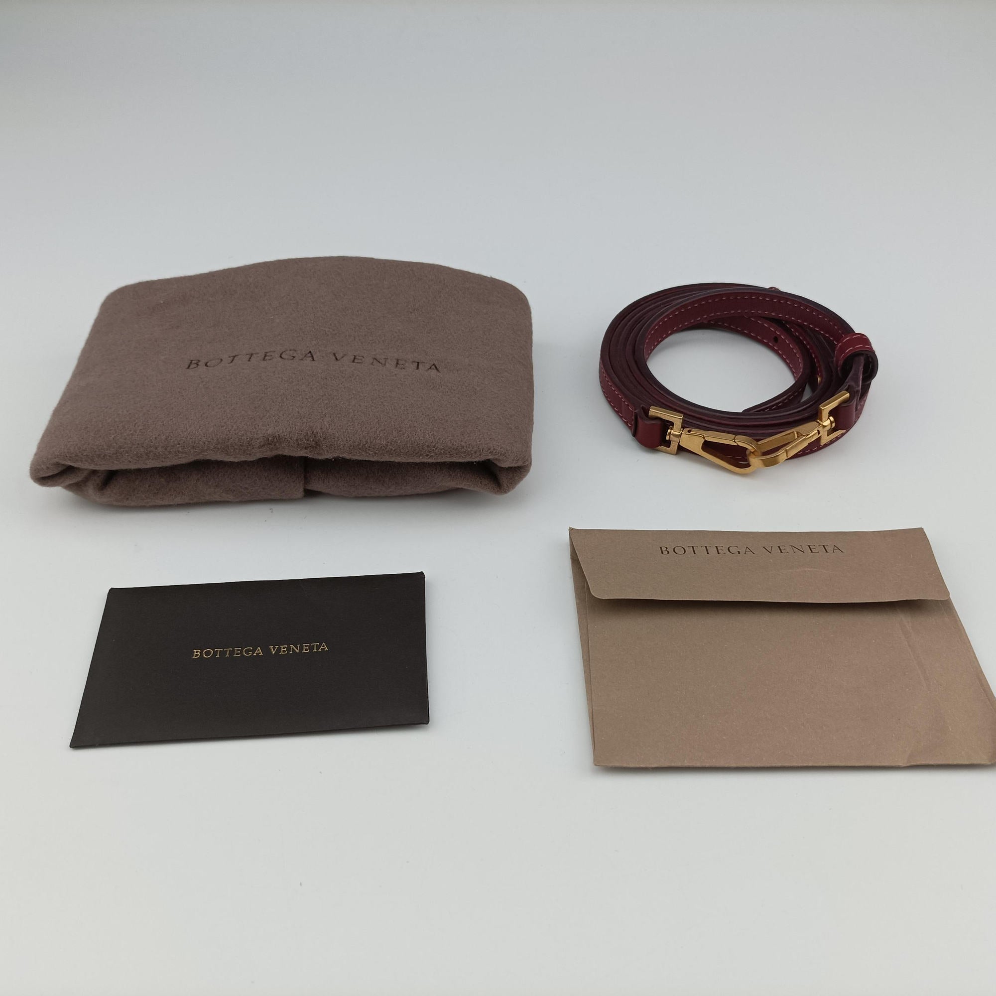 Pre-owned Bottega Veneta The Arco mini Burgundy Leather  shoulderbag | stylenewstar