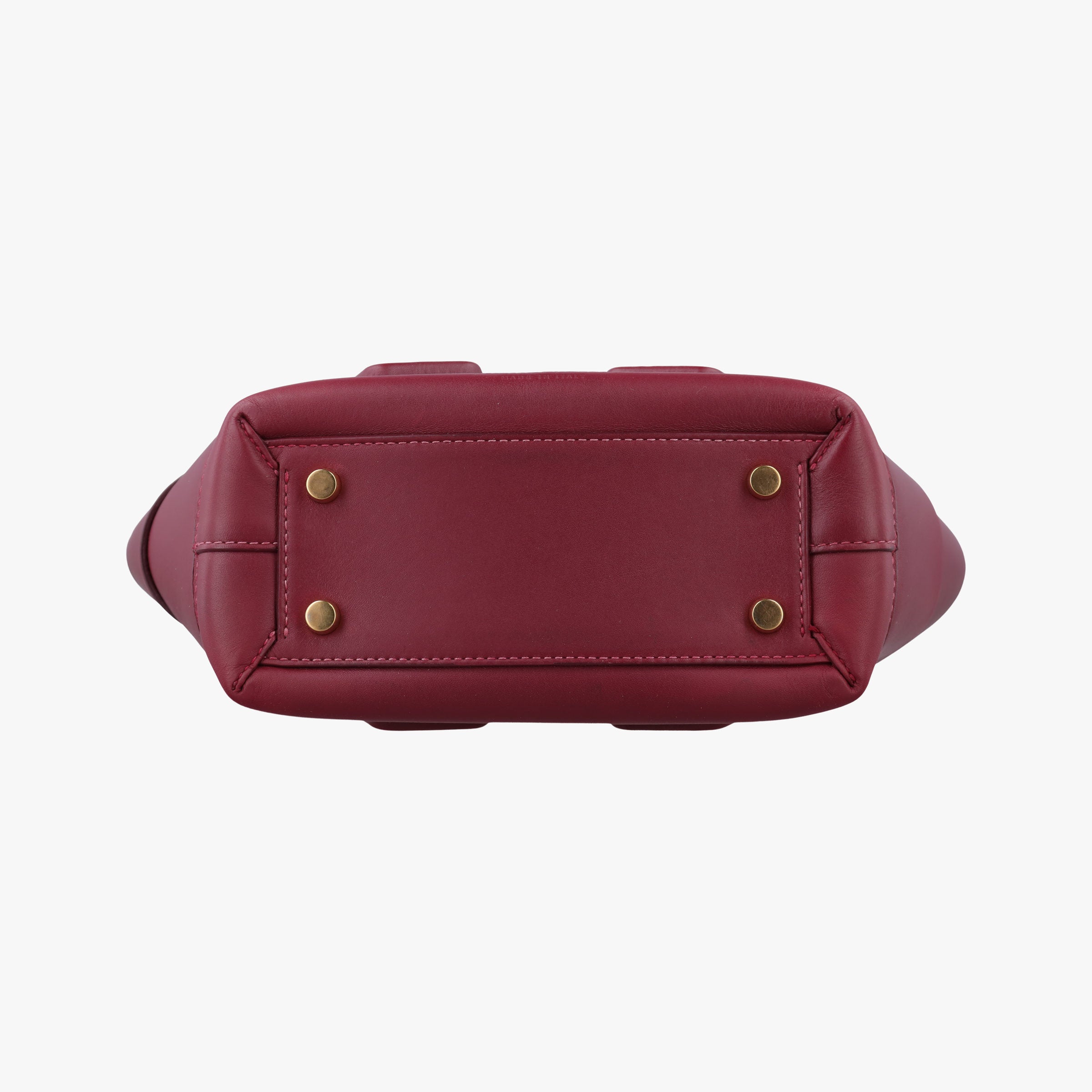 Pre-owned Bottega Veneta The Arco mini Burgundy Leather  shoulderbag | stylenewstar