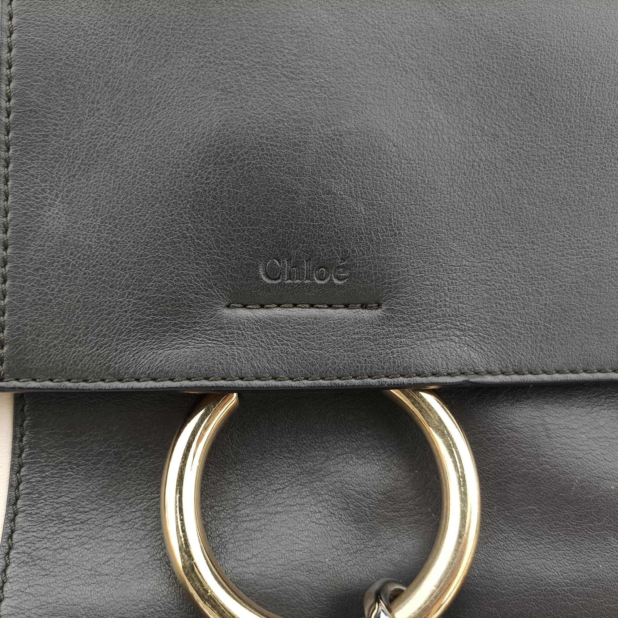 Pre-owned Chloe FAYE Black×multicolor Leather  shoulderbag | stylenewstar