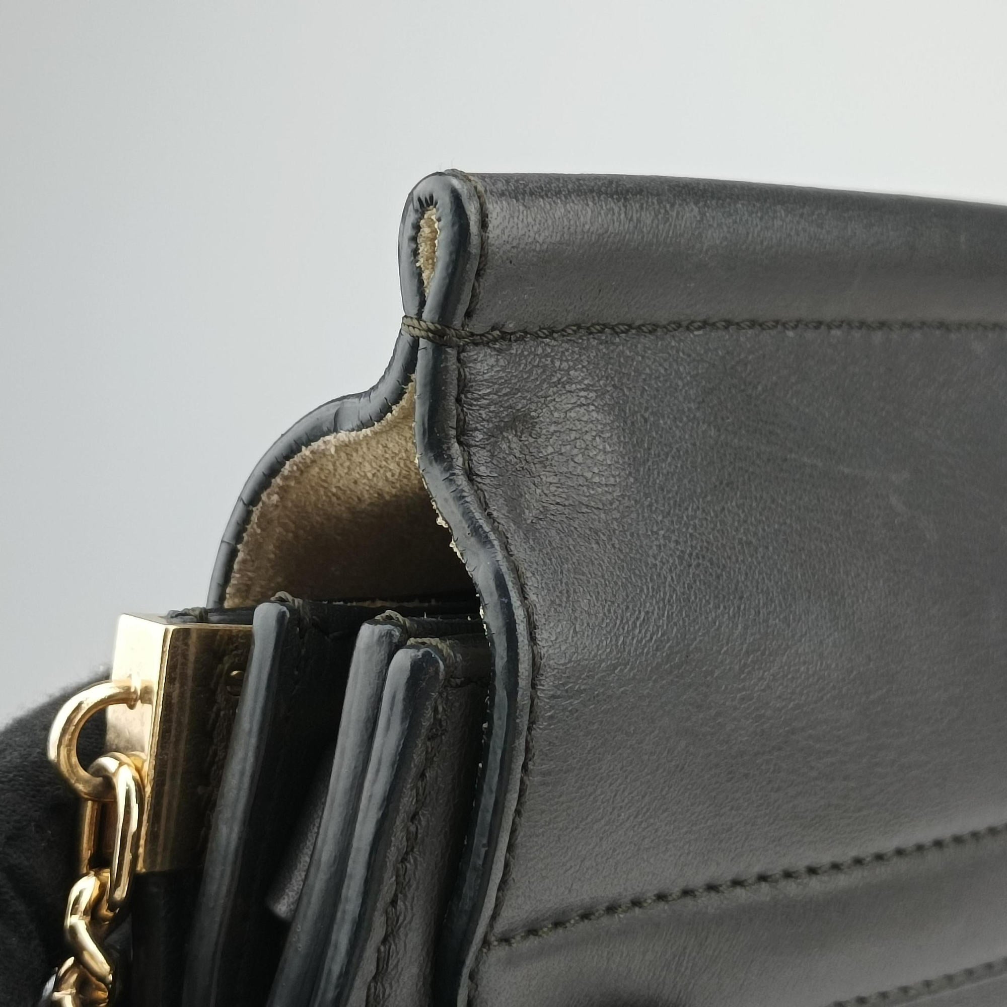 Pre-owned Chloe FAYE Black×multicolor Leather  shoulderbag | stylenewstar