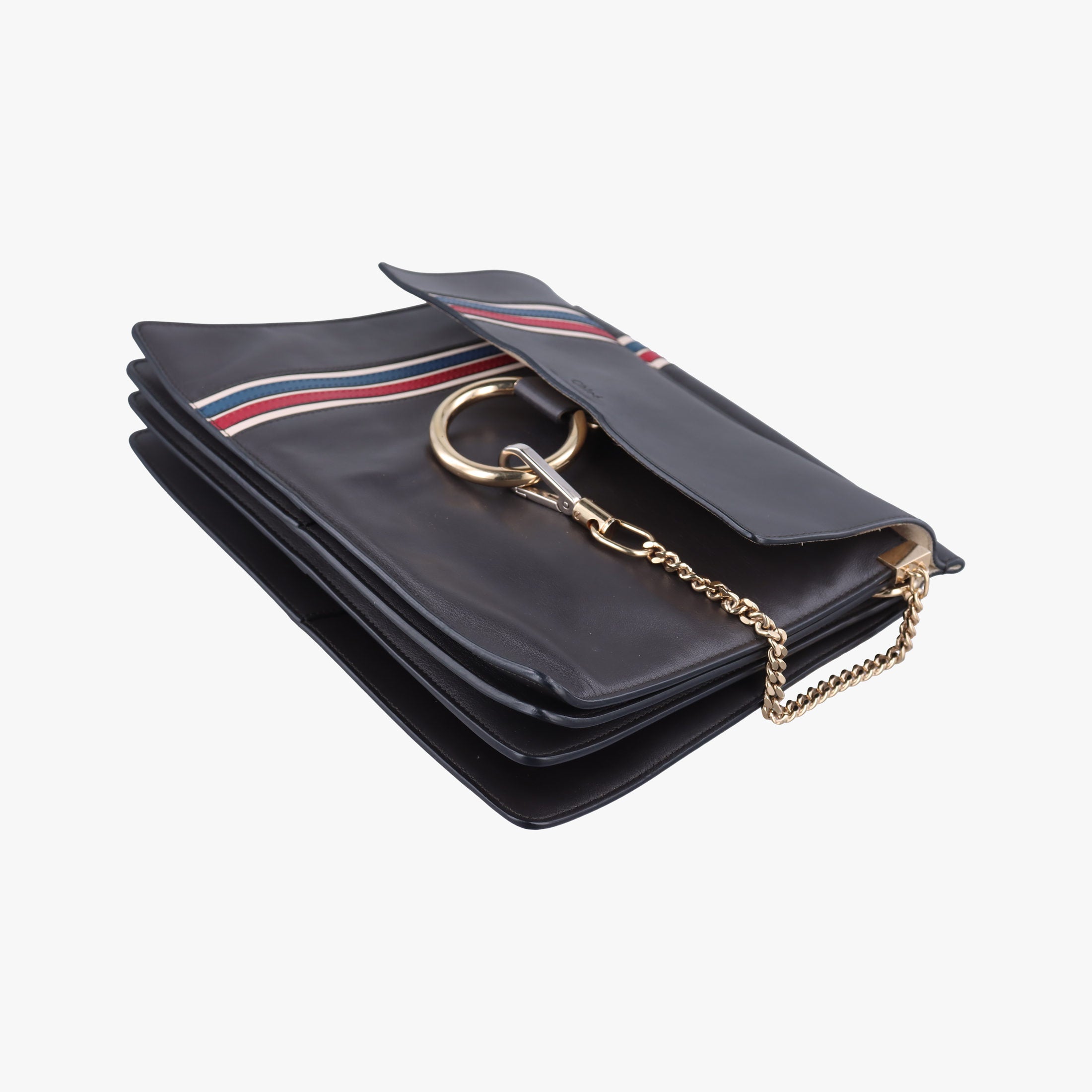 Pre-owned Chloe FAYE Black×multicolor Leather  shoulderbag | stylenewstar
