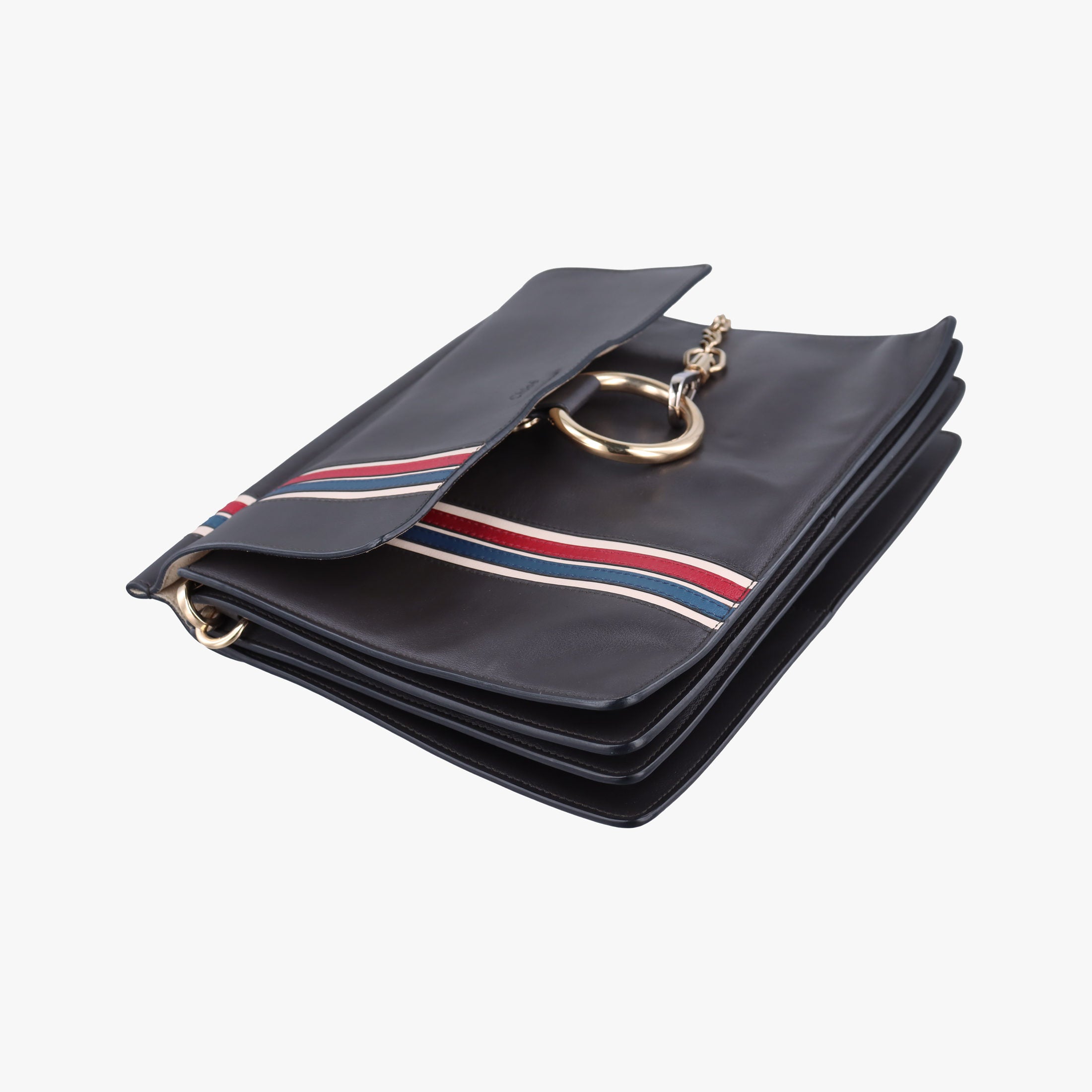 Pre-owned Chloe FAYE Black×multicolor Leather  shoulderbag | stylenewstar