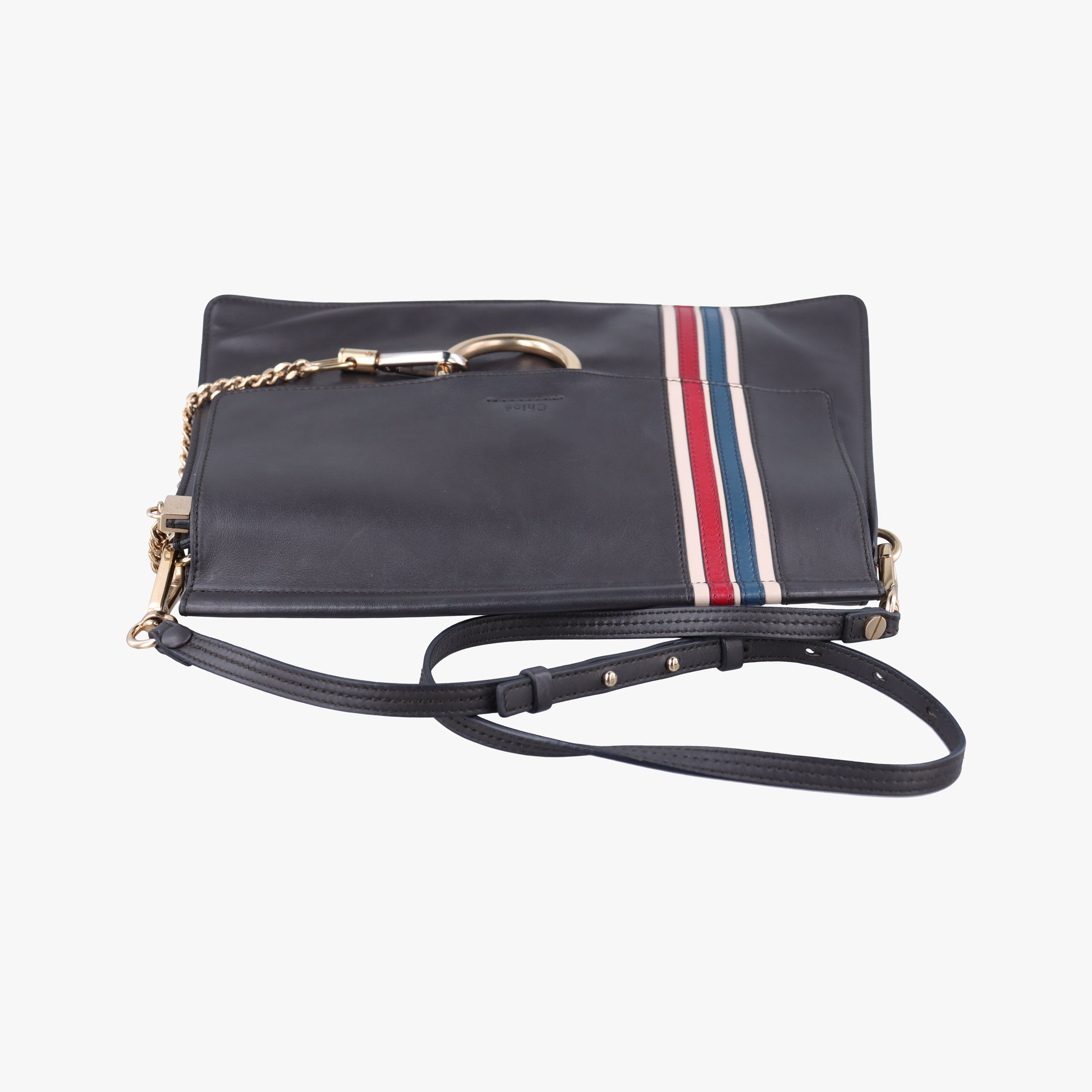 Pre-owned Chloe FAYE Black×multicolor Leather  shoulderbag | stylenewstar
