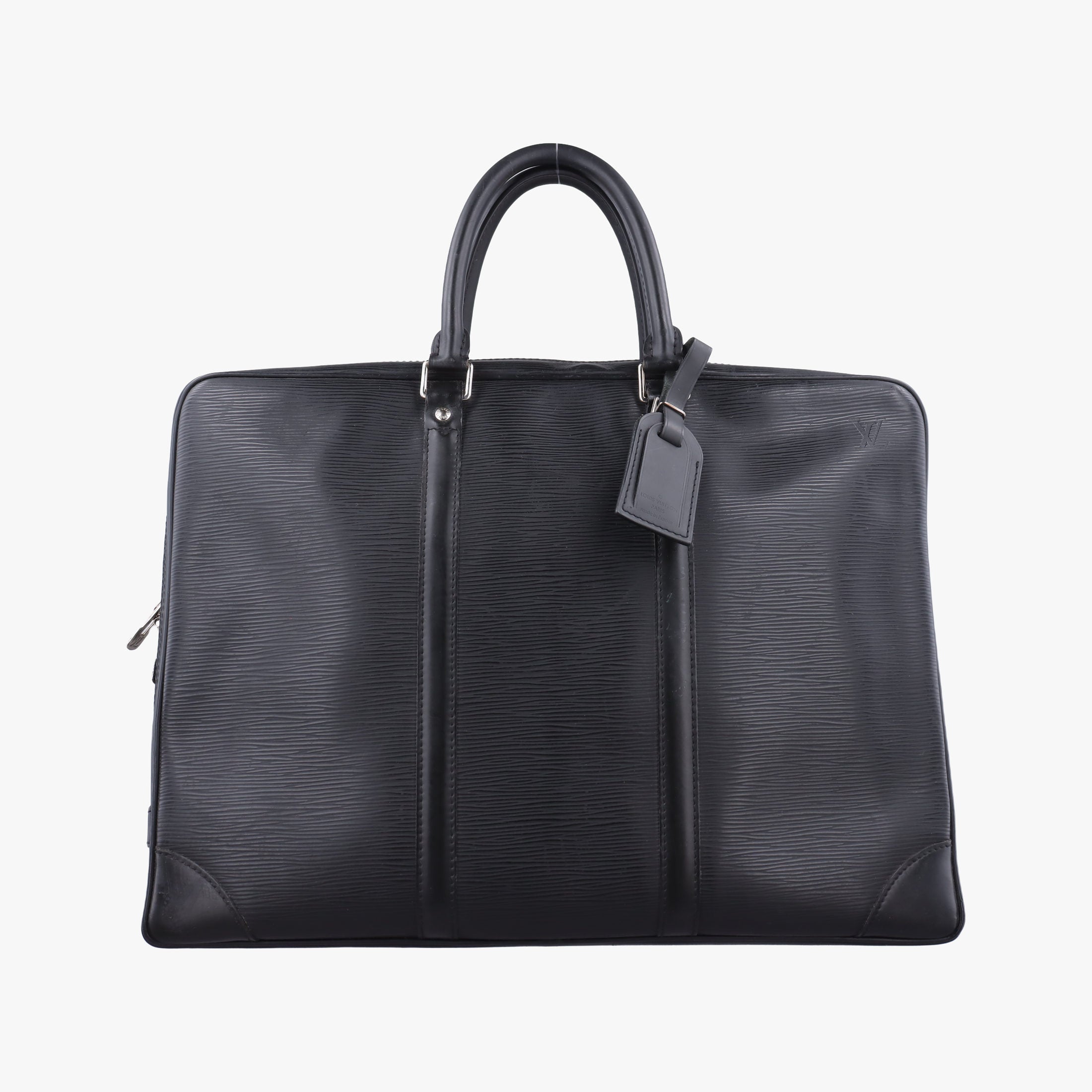 Pre-owned Louis Vuitton Porto Document Voyage Black Epi M59162 handbag | stylenewstar