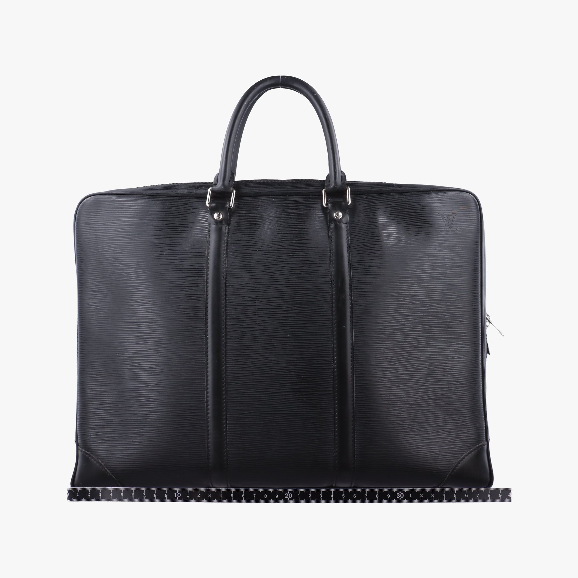 Pre-owned Louis Vuitton Porto Document Voyage Black Epi M59162 handbag | stylenewstar