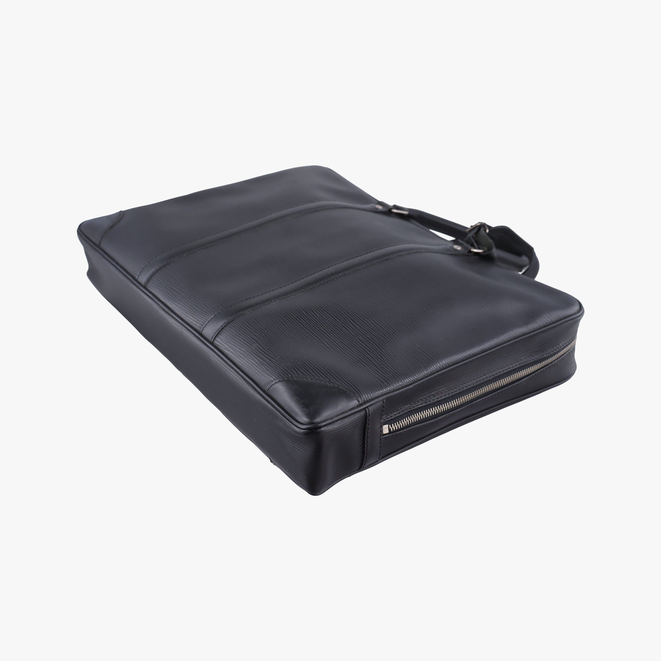 Pre-owned Louis Vuitton Porto Document Voyage Black Epi M59162 handbag | stylenewstar