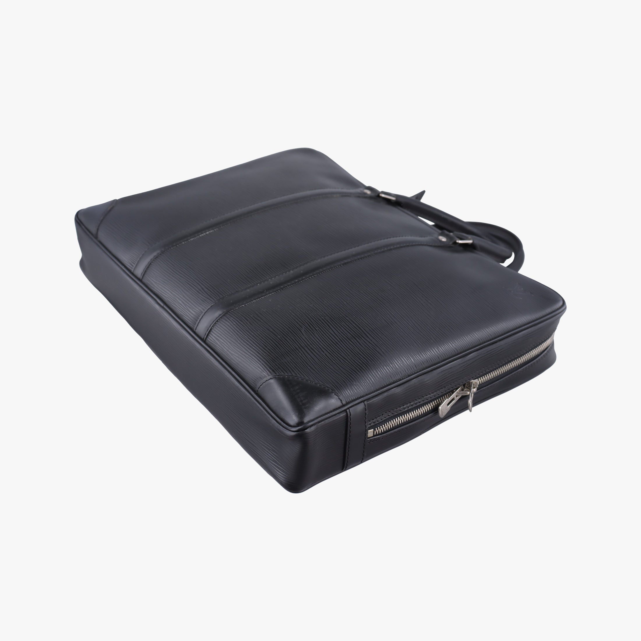 Pre-owned Louis Vuitton Porto Document Voyage Black Epi M59162 handbag | stylenewstar