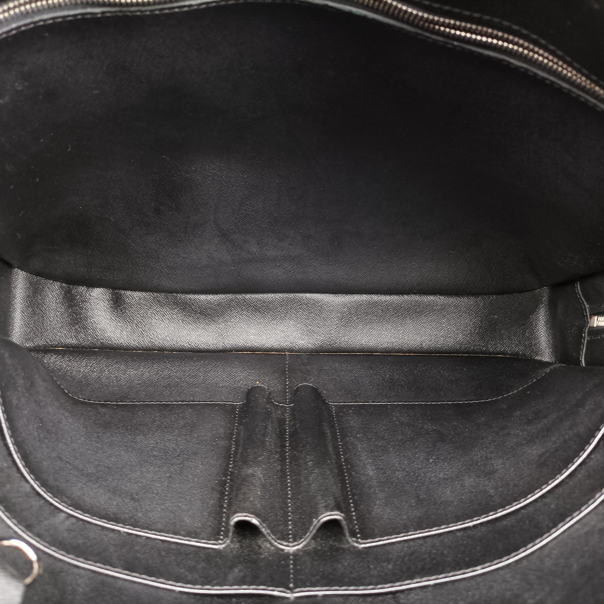 Pre-owned Louis Vuitton Porto Document Voyage Black Epi M59162 handbag | stylenewstar