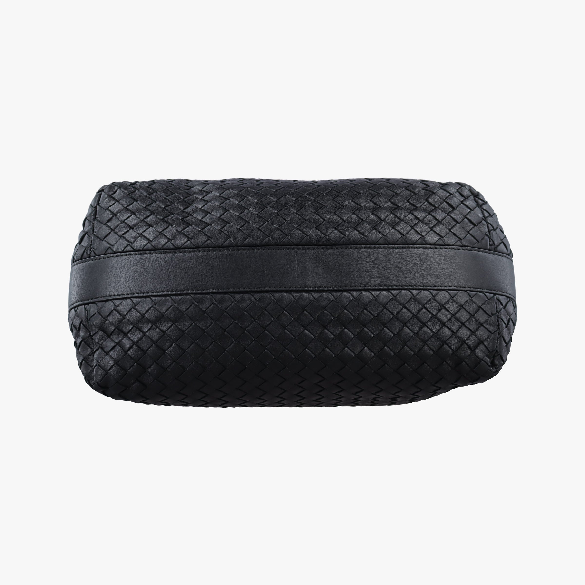 Pre-owned Bottega Veneta Intrecciato Black lambskin  shoulderbag | stylenewstar