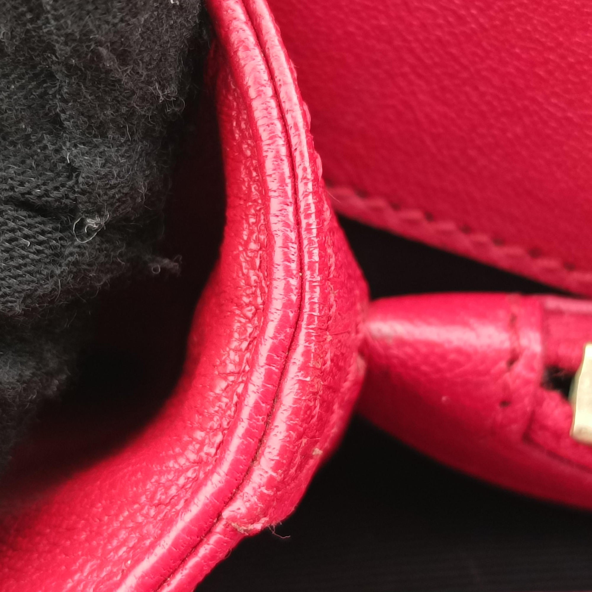 Vintage Yves Saint Laurent COLLEGE Red Leather 428056 shoulderbag | stylenewstar