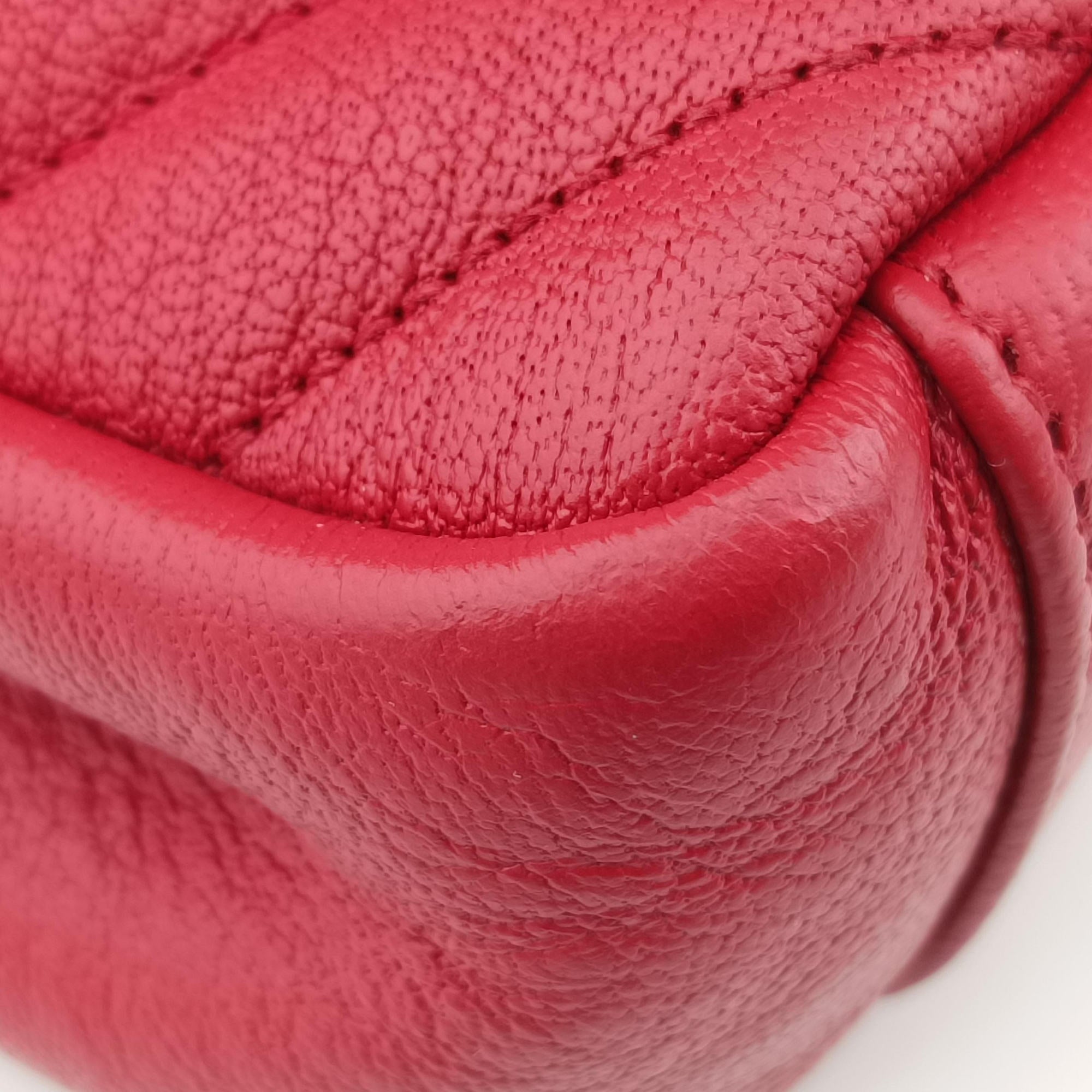 Vintage Yves Saint Laurent COLLEGE Red Leather 428056 shoulderbag | stylenewstar