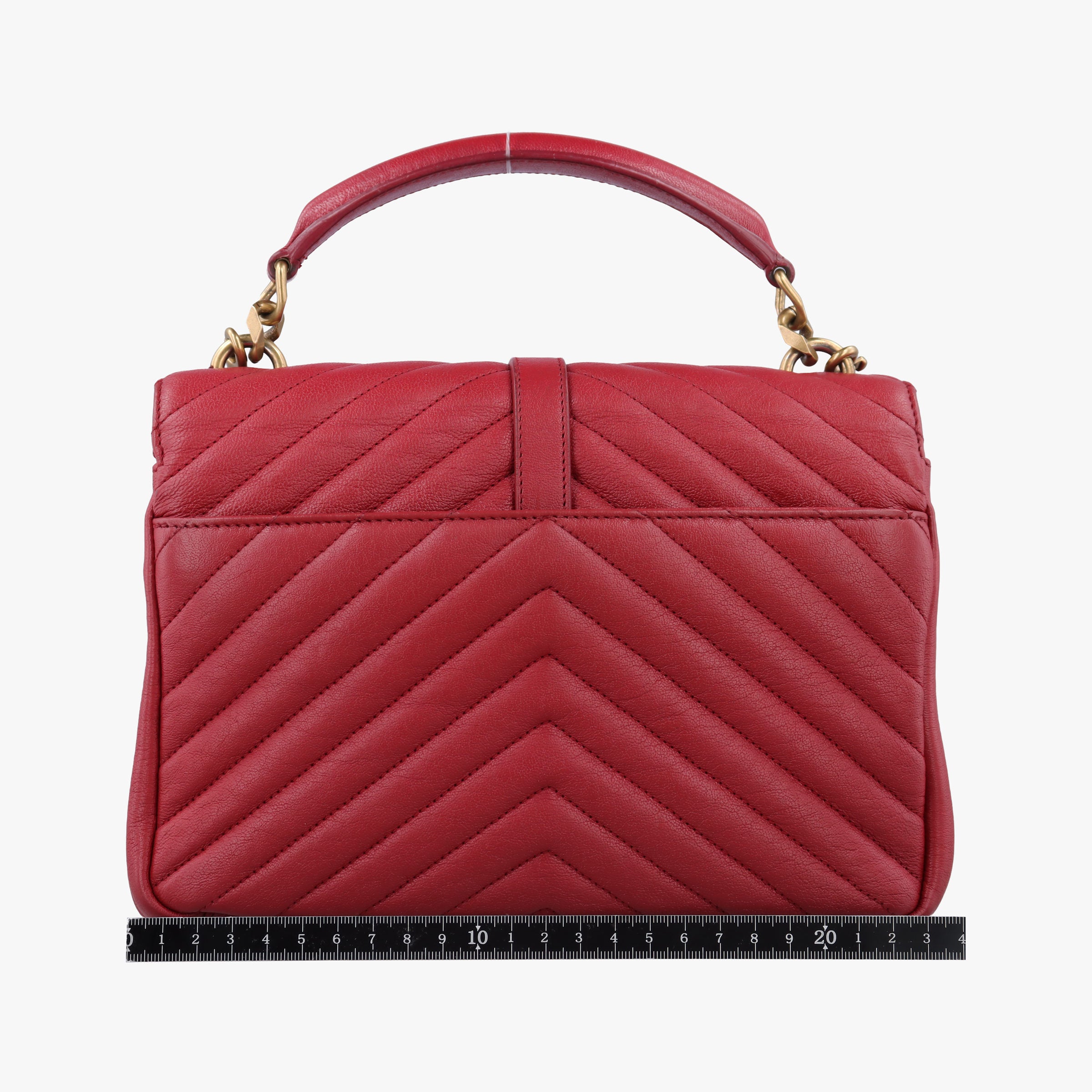 Vintage Yves Saint Laurent COLLEGE Red Leather 428056 shoulderbag | stylenewstar