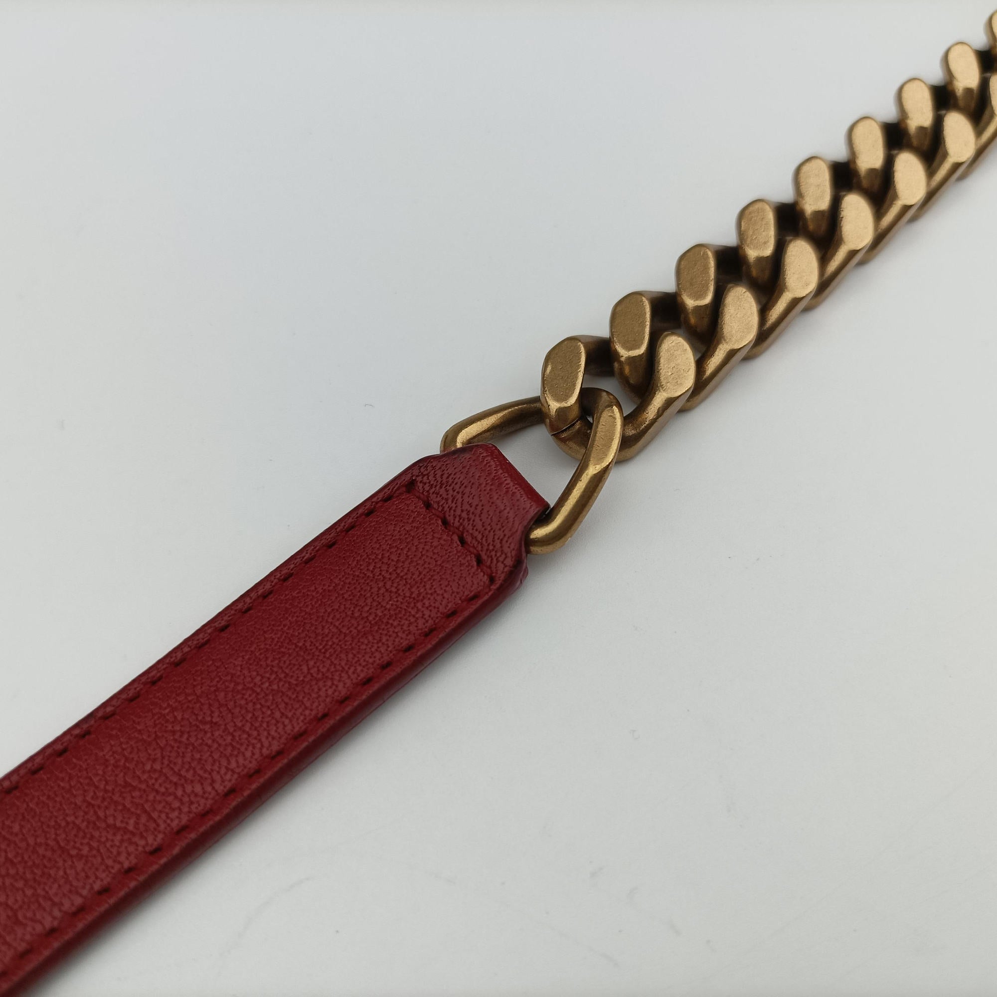 Vintage Yves Saint Laurent COLLEGE Red Leather 428056 shoulderbag | stylenewstar