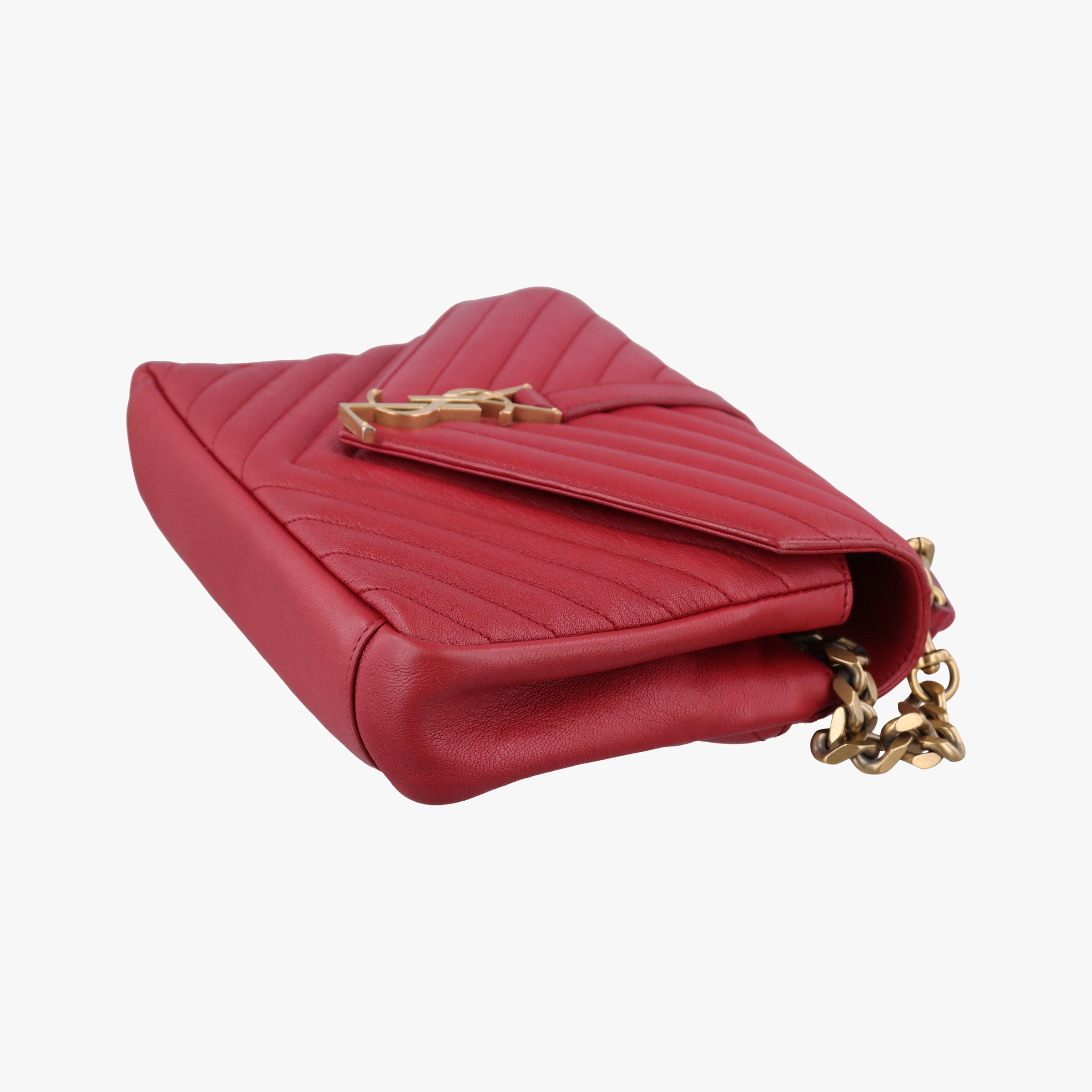 Vintage Yves Saint Laurent COLLEGE Red Leather 428056 shoulderbag | stylenewstar