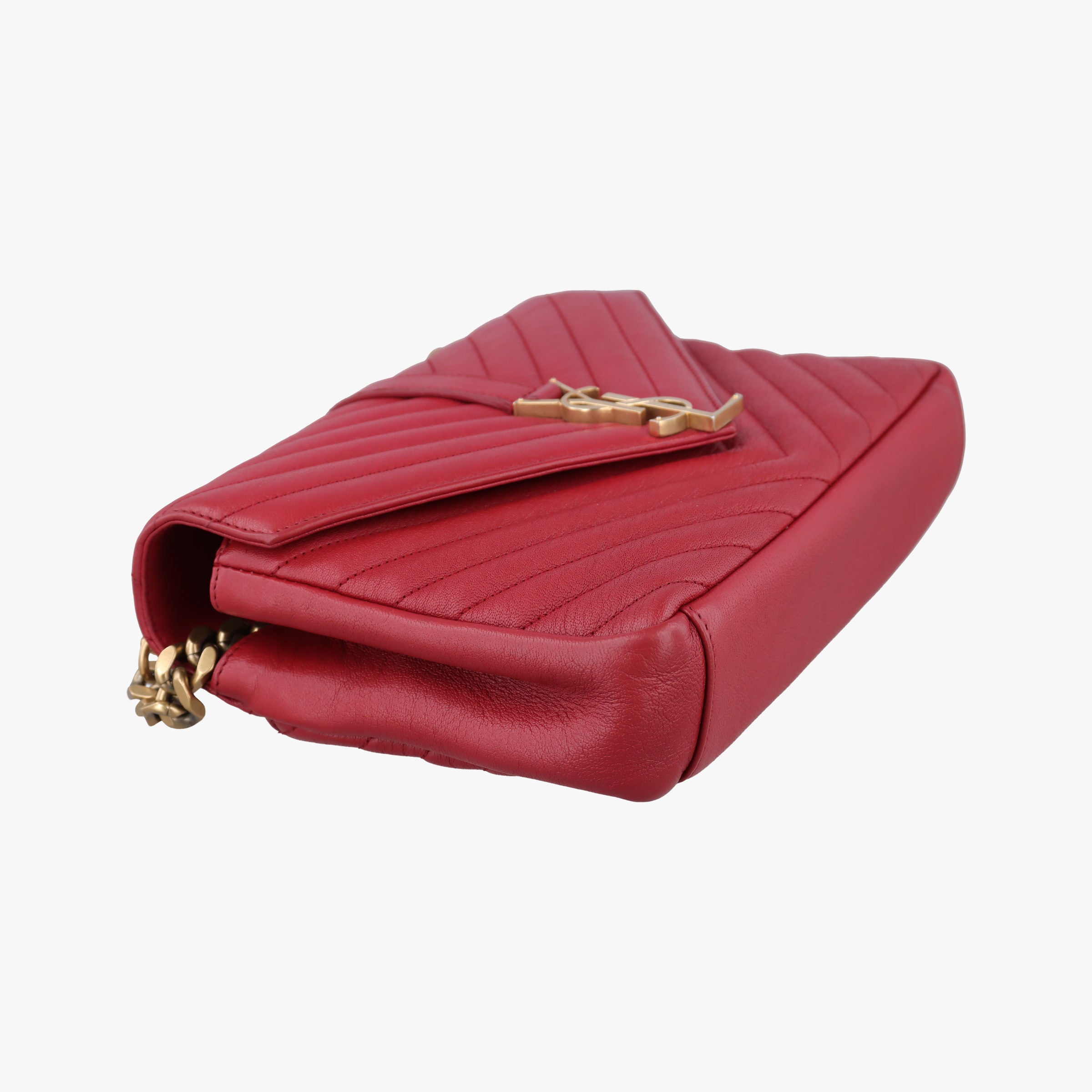 Vintage Yves Saint Laurent COLLEGE Red Leather 428056 shoulderbag | stylenewstar