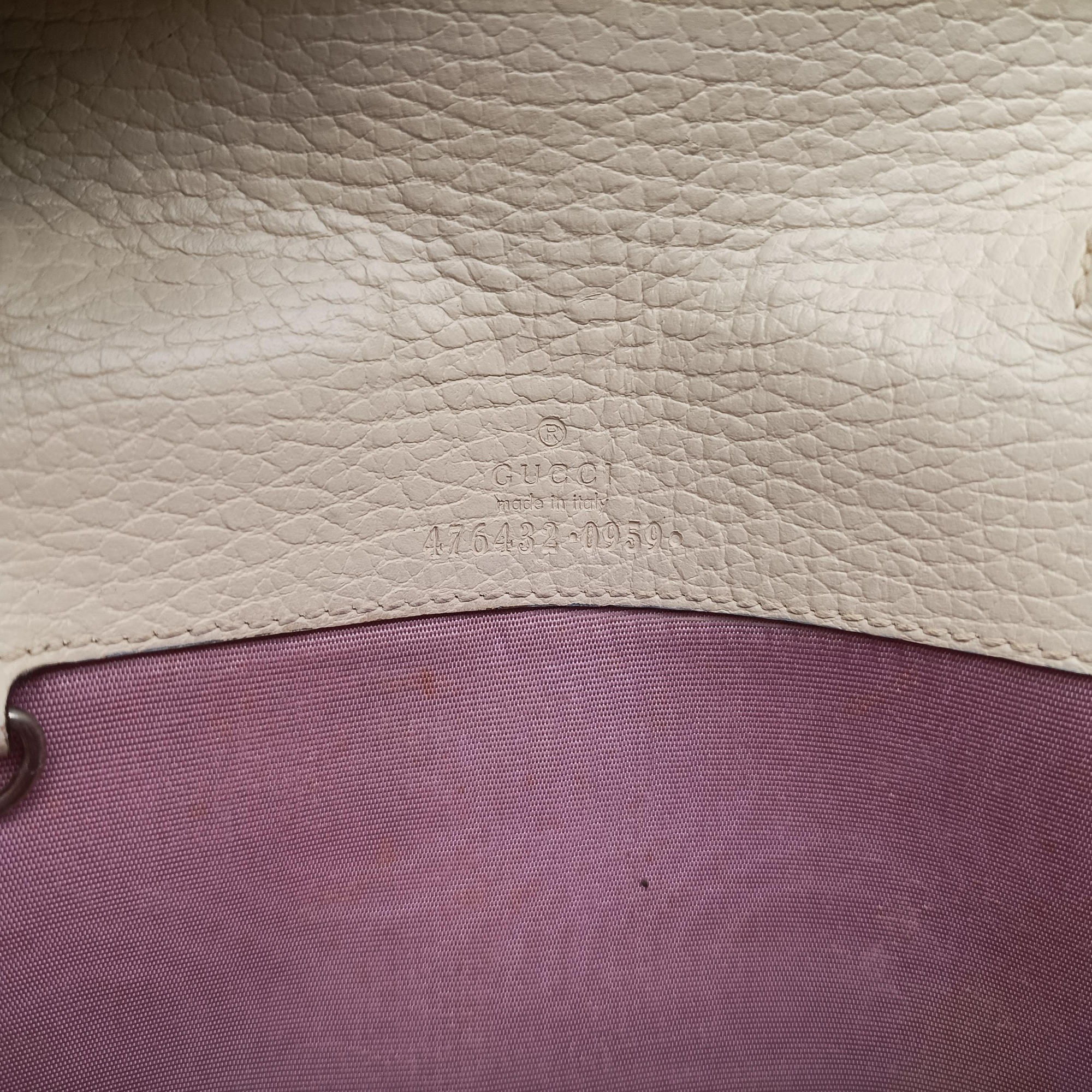 Pre-owned Gucci Dionysus White Leather 476432 shoulderbag | stylenewstar