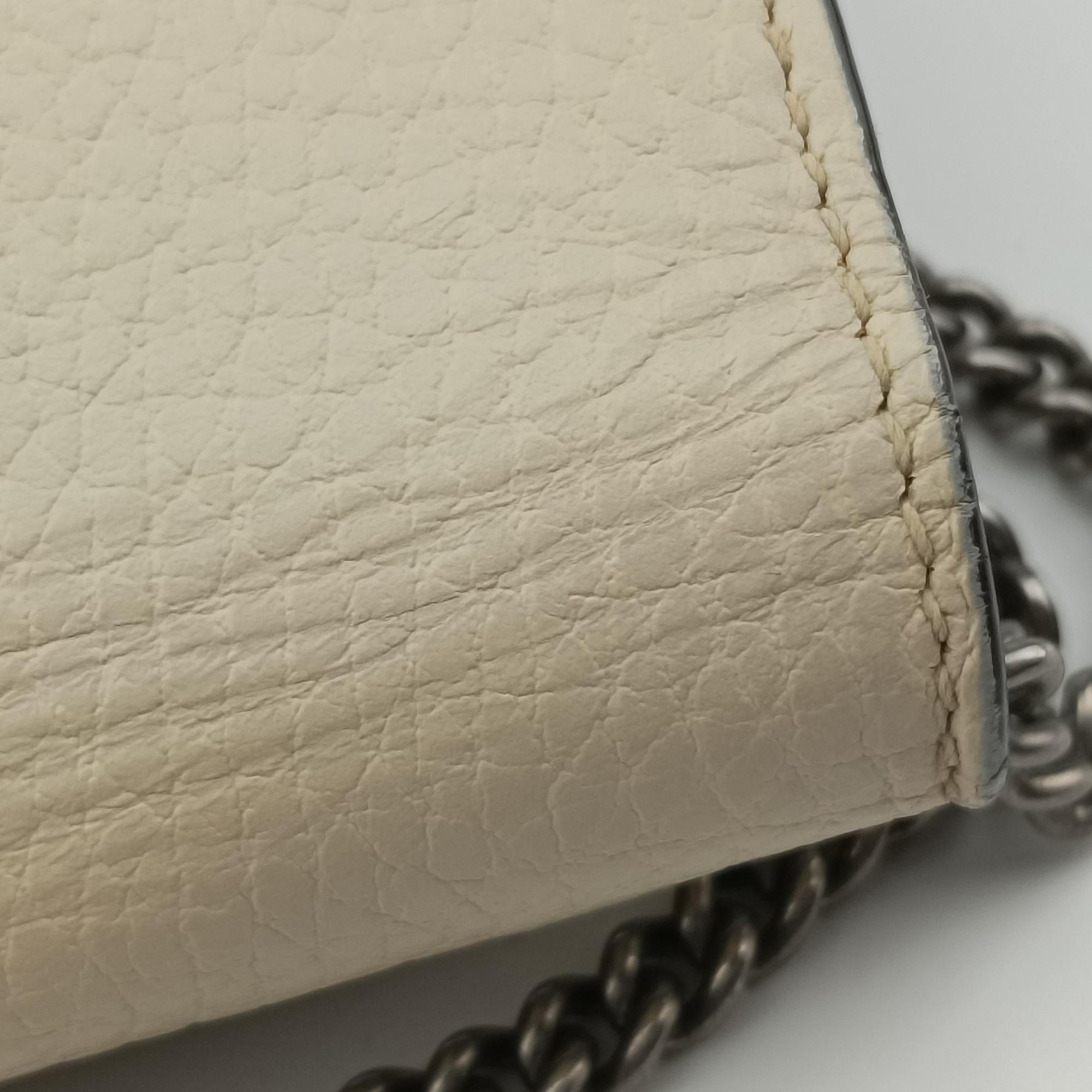 Pre-owned Gucci Dionysus White Leather 476432 shoulderbag | stylenewstar