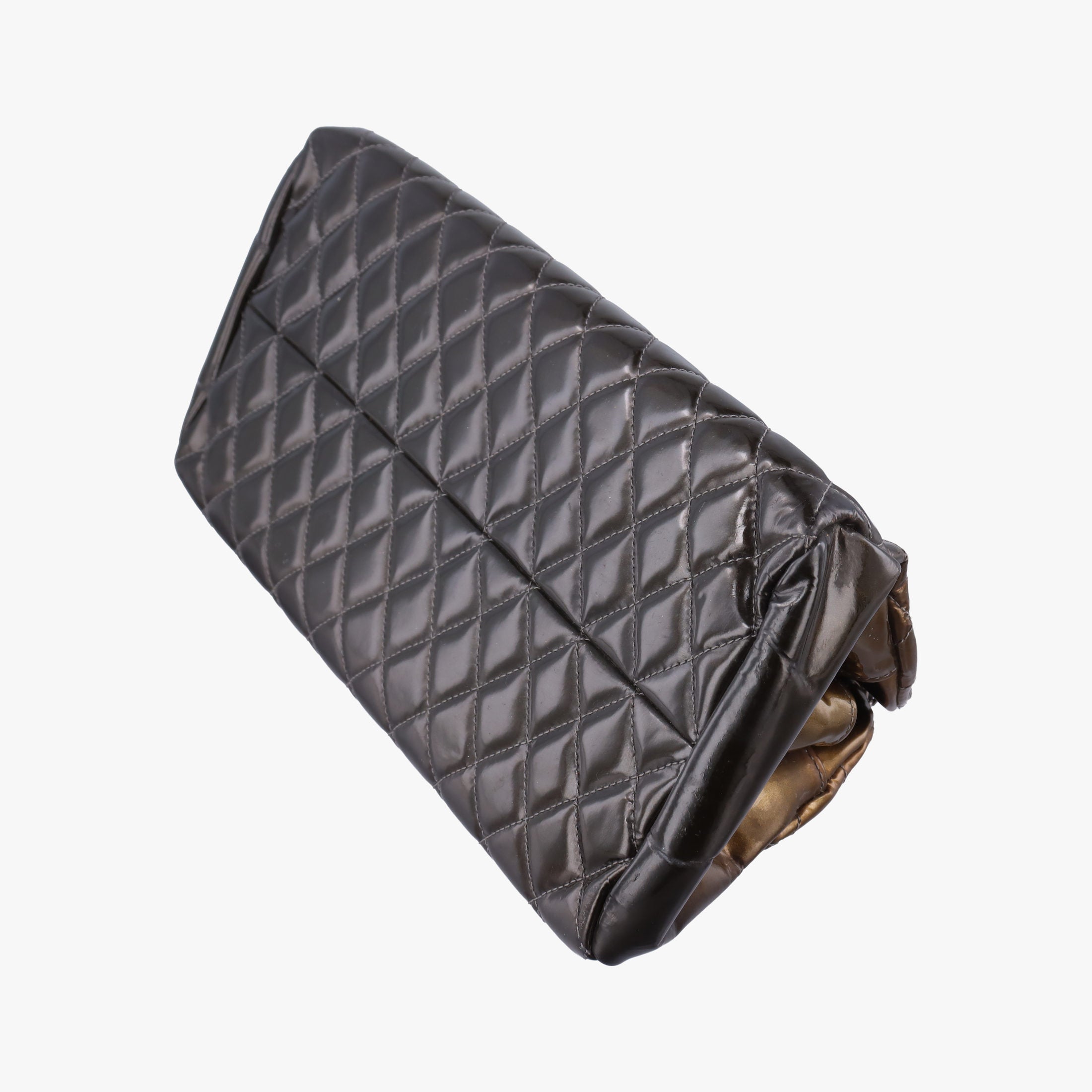 Secondhand Chanel Mademoiselle Bowling Golden×Multicolour Patent A49854 handbag | stylenewstar