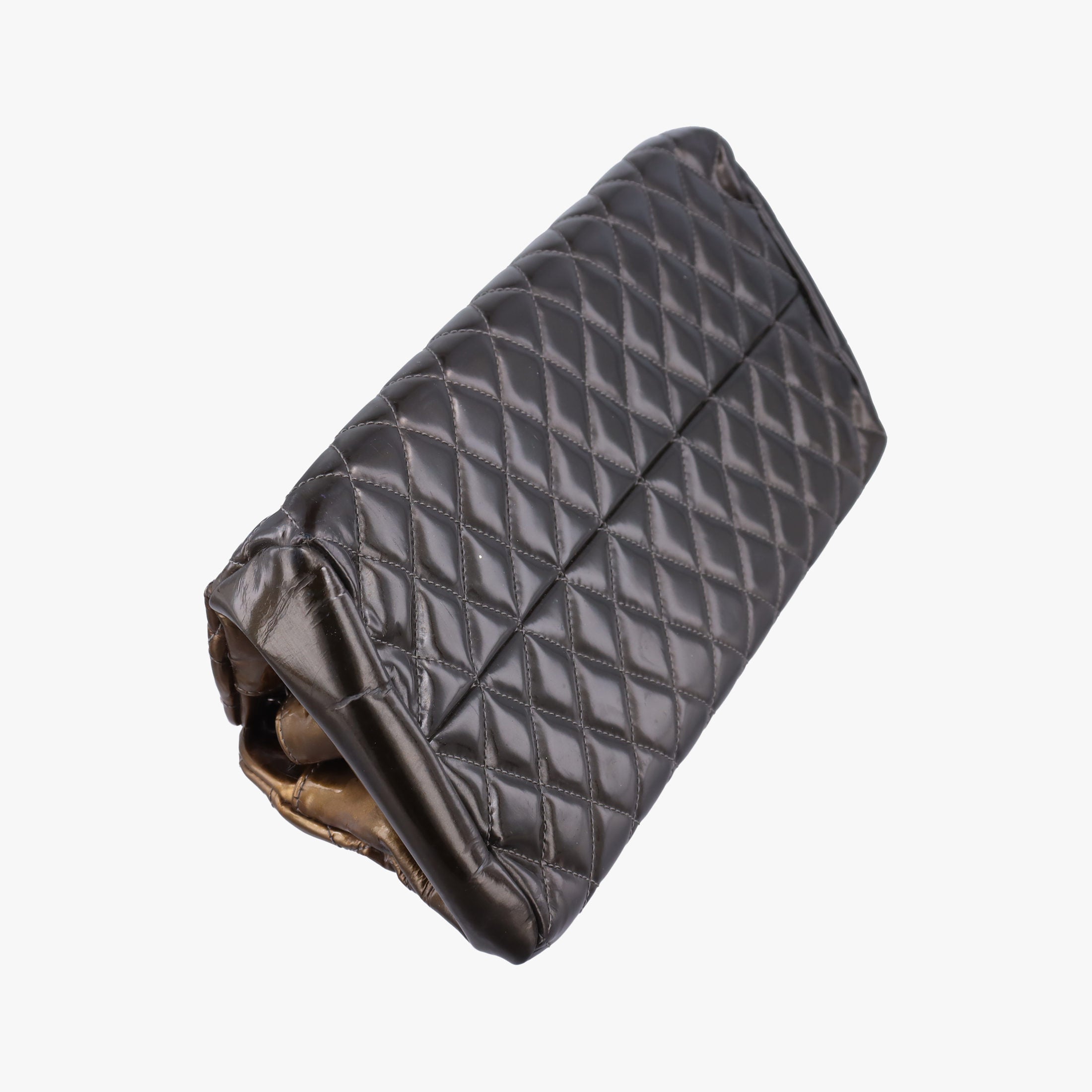 Secondhand Chanel Mademoiselle Bowling Golden×Multicolour Patent A49854 handbag | stylenewstar