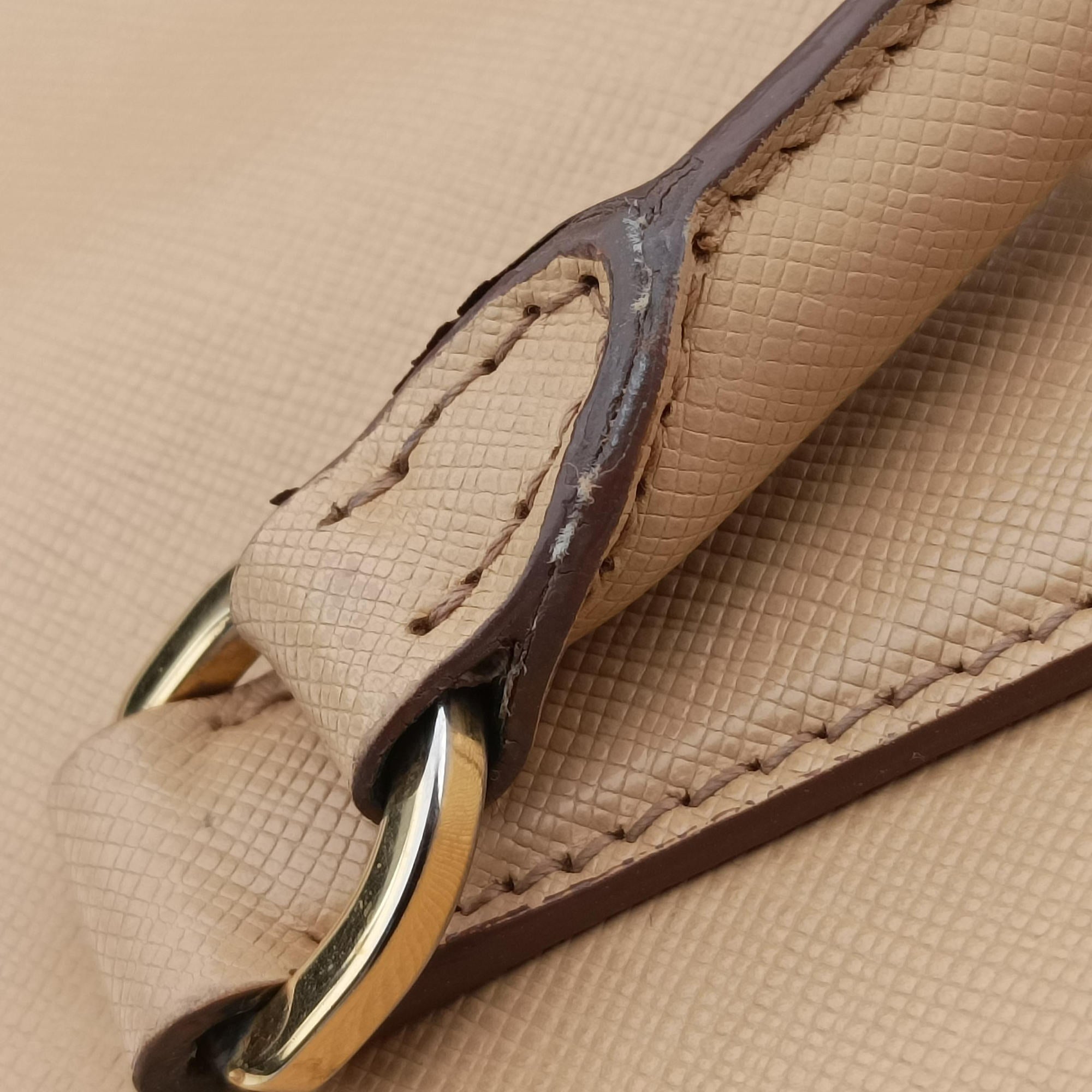 Secondhand Prada Promenade Beige SAFFIANO Leather BL0812 handbag | stylenewstar