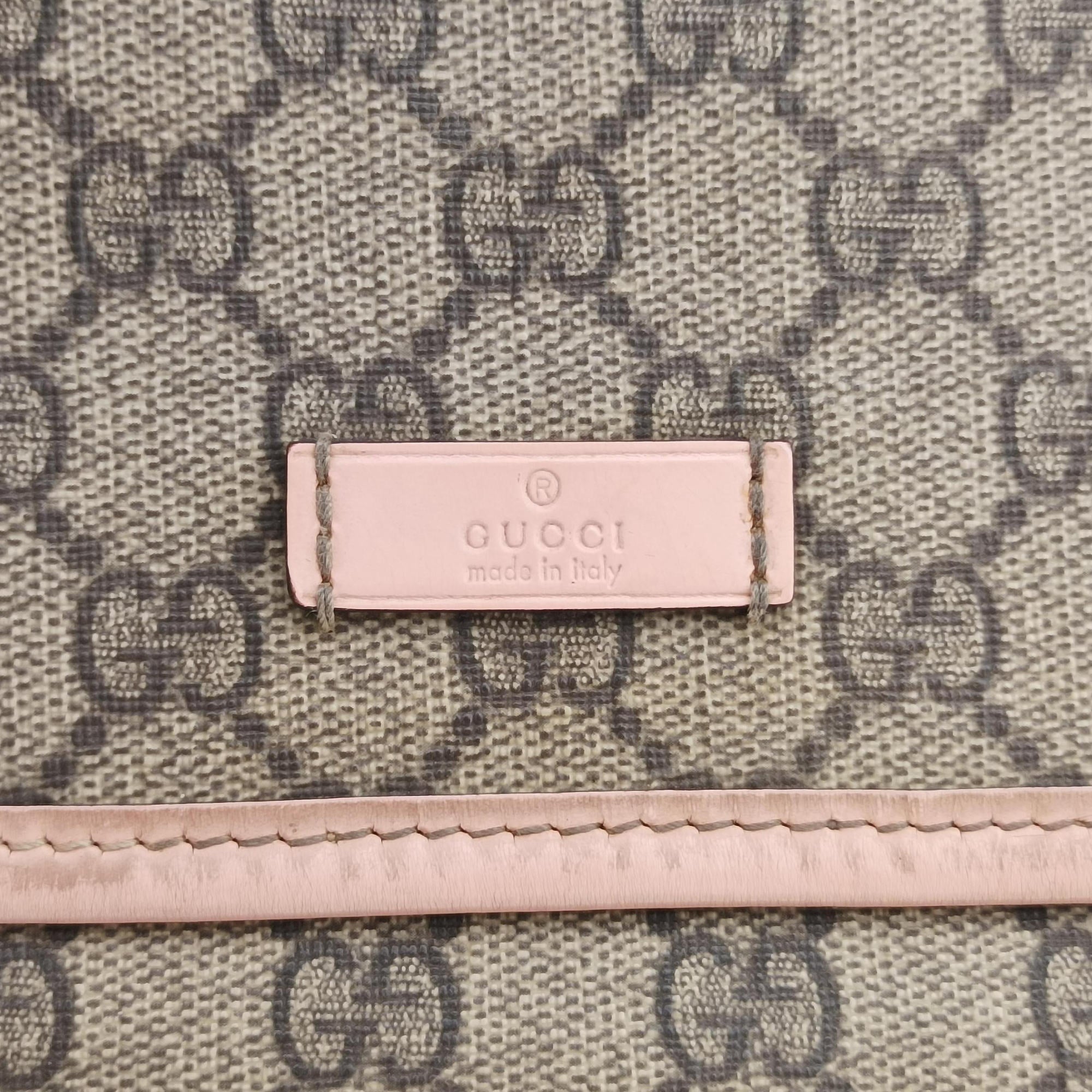 Pre-owned Gucci GG Plus Messenger Beige×Pink PVC coated canvas×Leather 201732 shoulderbag | stylenewstar