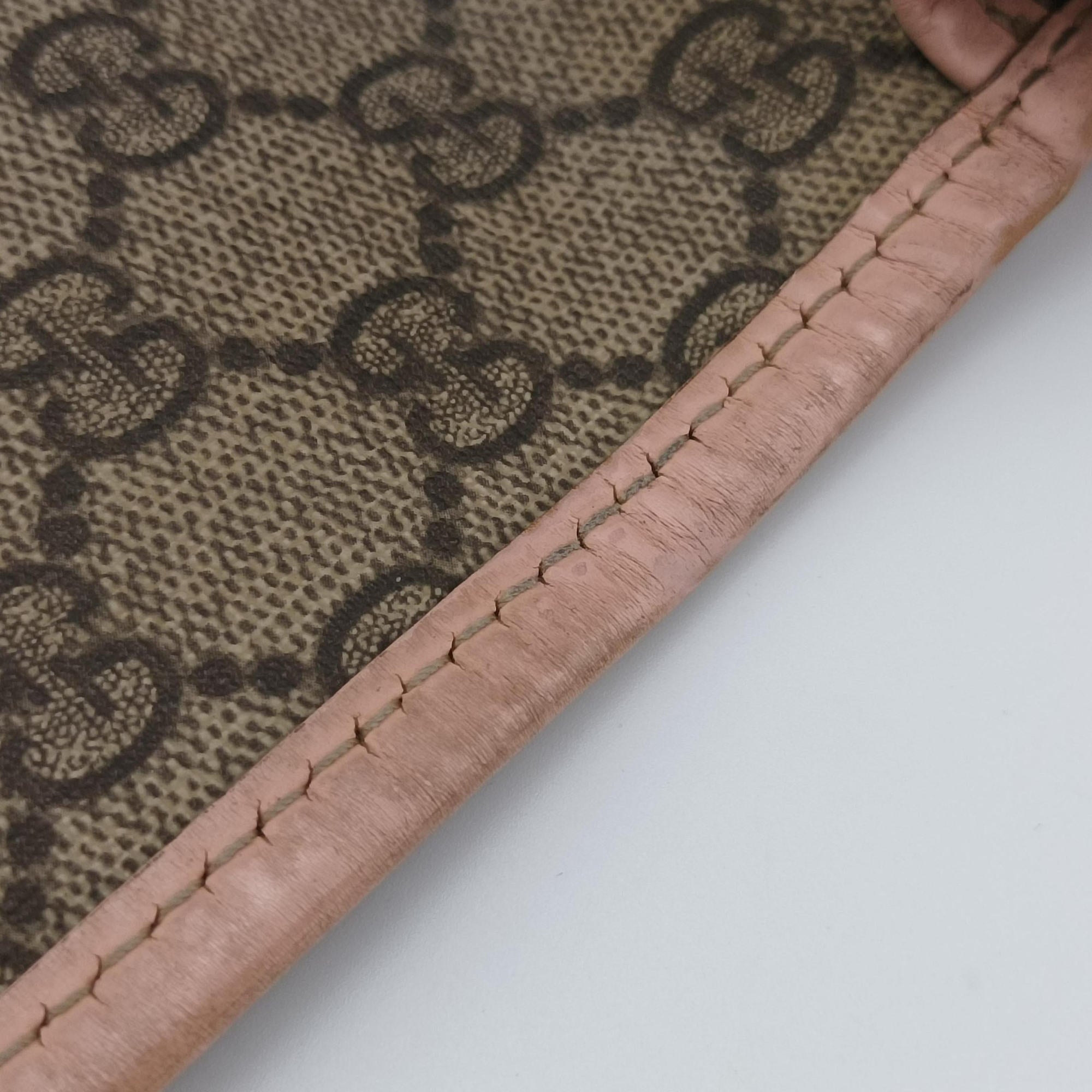 Pre-owned Gucci GG Plus Messenger Beige×Pink PVC coated canvas×Leather 201732 shoulderbag | stylenewstar