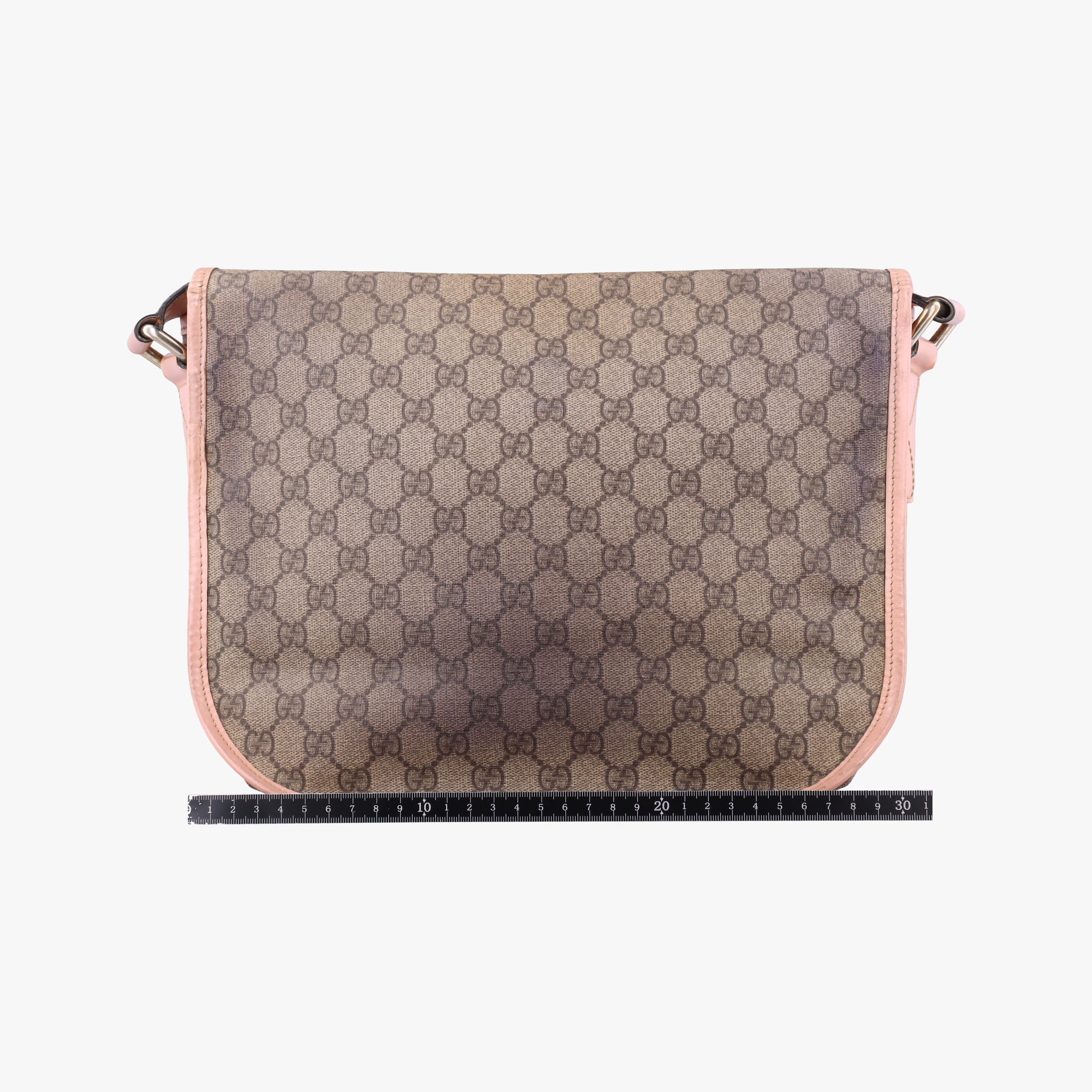 Pre-owned Gucci GG Plus Messenger Beige×Pink PVC coated canvas×Leather 201732 shoulderbag | stylenewstar