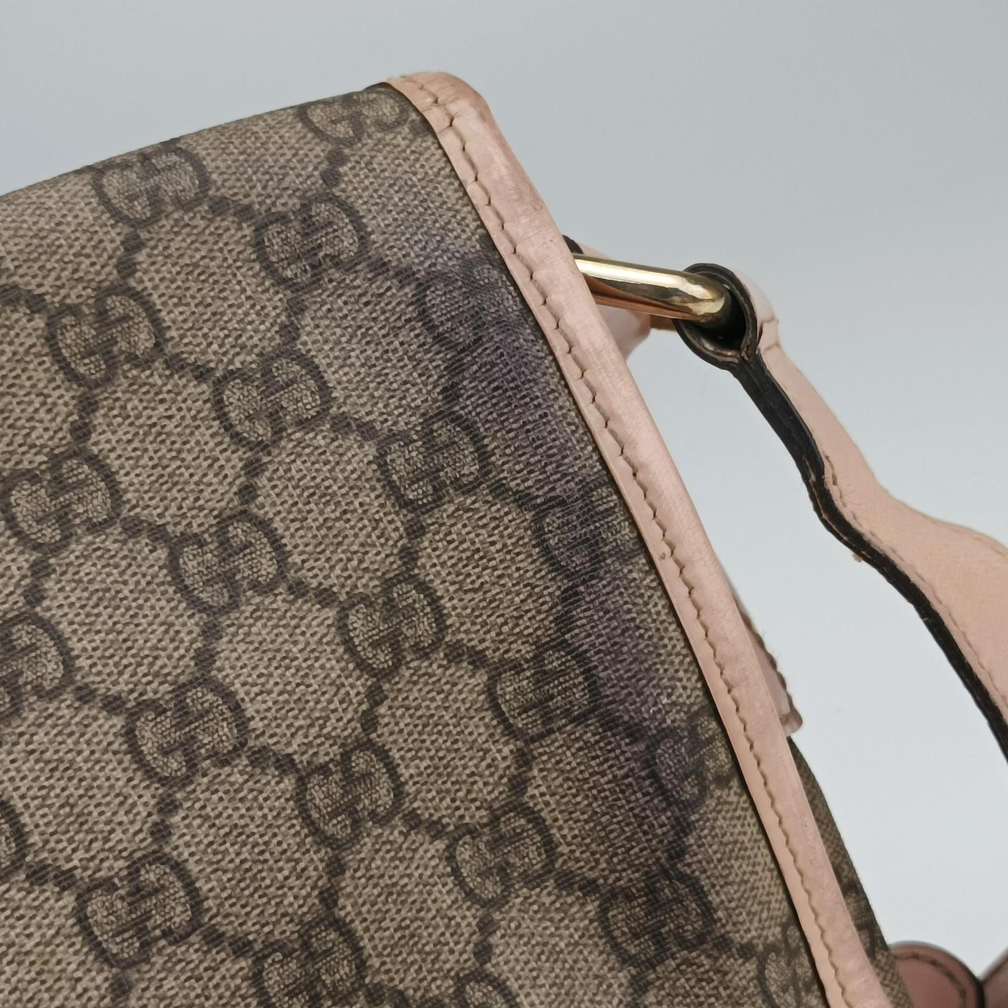 Pre-owned Gucci GG Plus Messenger Beige×Pink PVC coated canvas×Leather 201732 shoulderbag | stylenewstar