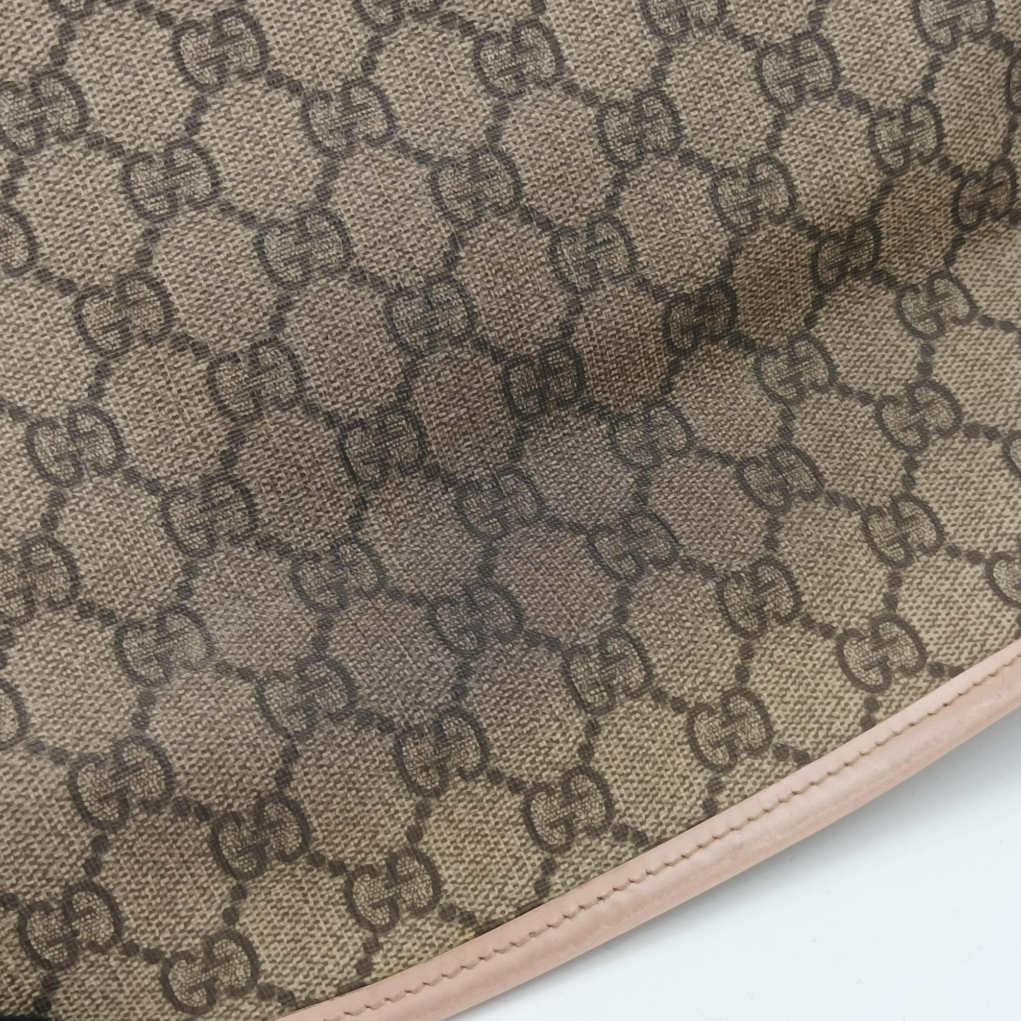 Pre-owned Gucci GG Plus Messenger Beige×Pink PVC coated canvas×Leather 201732 shoulderbag | stylenewstar
