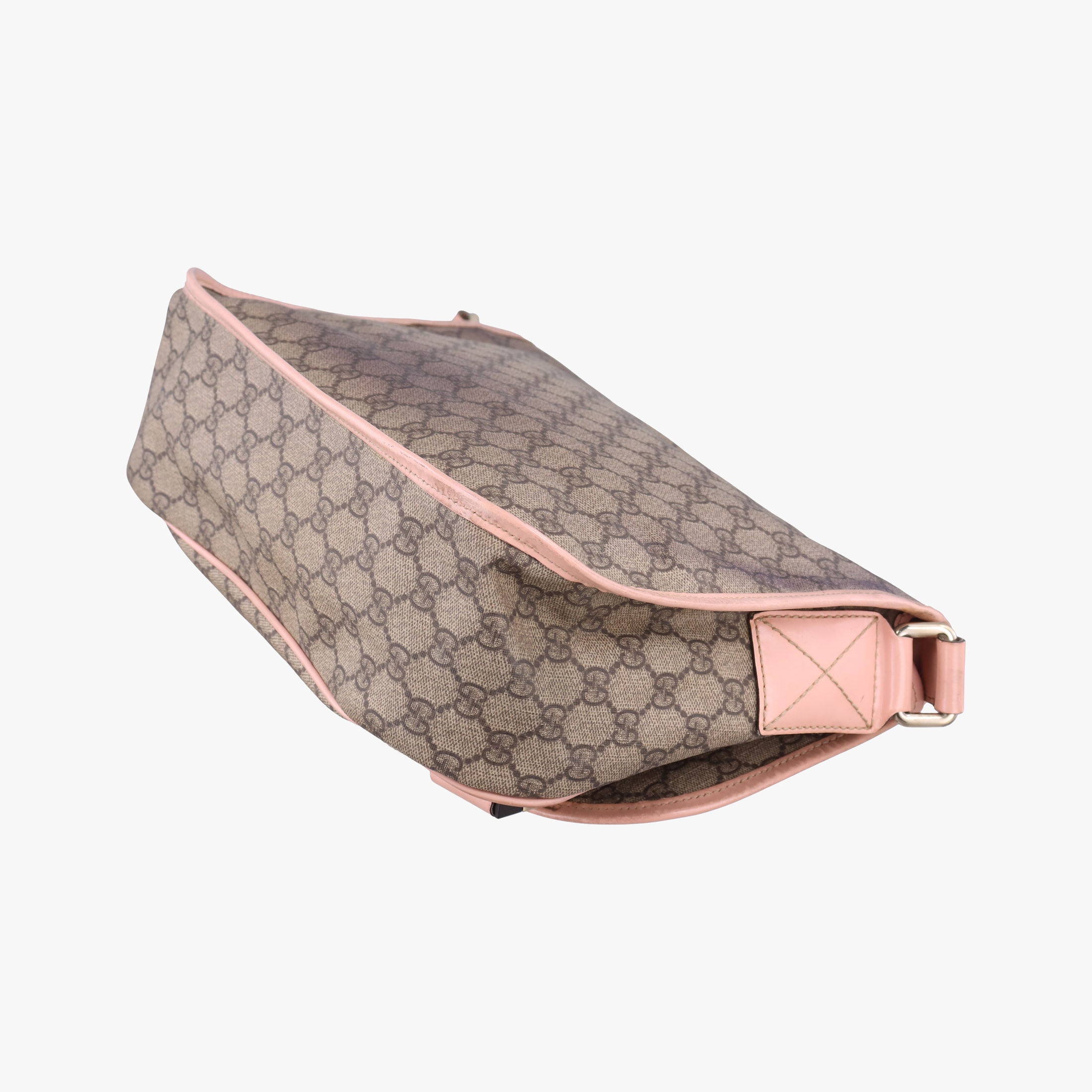 Pre-owned Gucci GG Plus Messenger Beige×Pink PVC coated canvas×Leather 201732 shoulderbag | stylenewstar