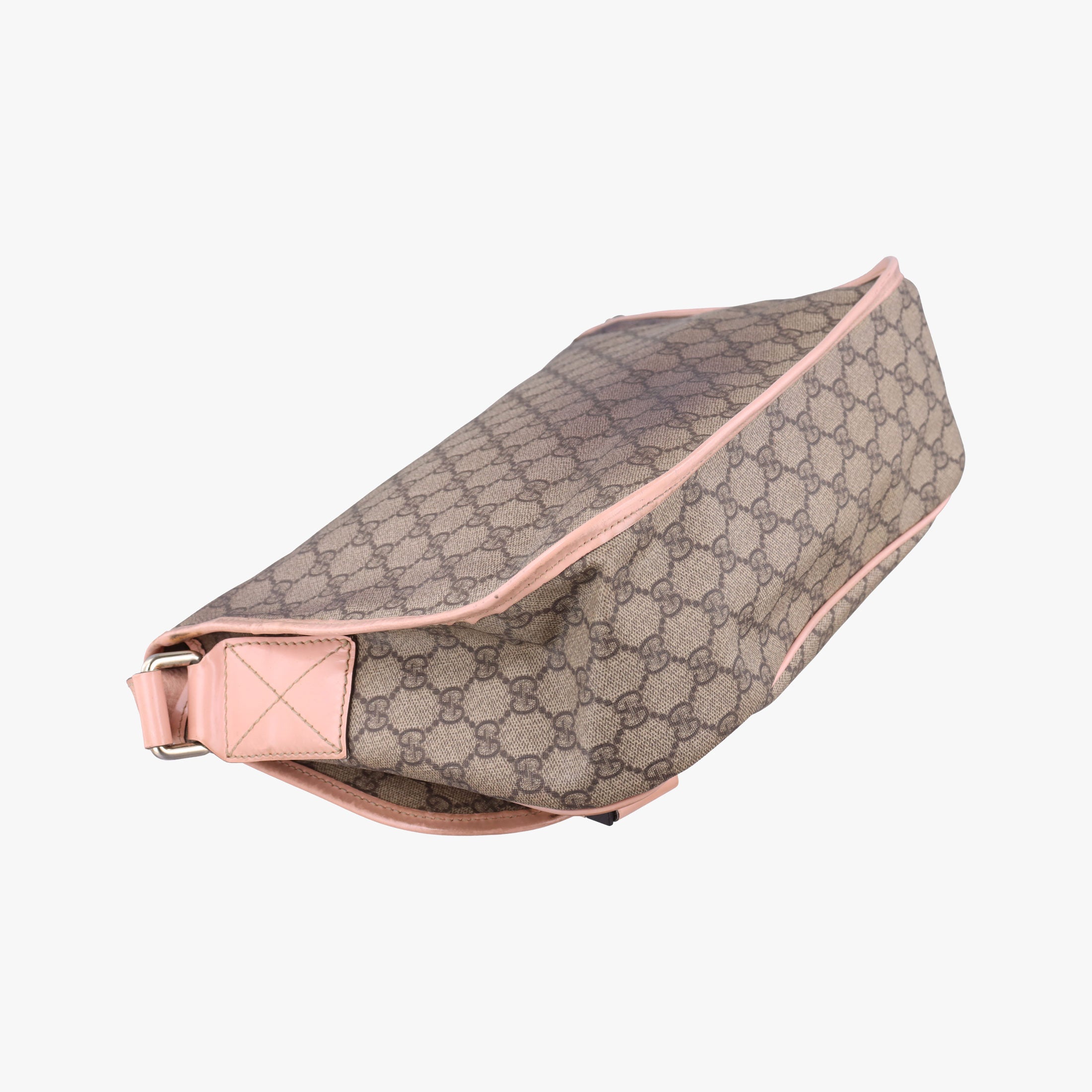Pre-owned Gucci GG Plus Messenger Beige×Pink PVC coated canvas×Leather 201732 shoulderbag | stylenewstar