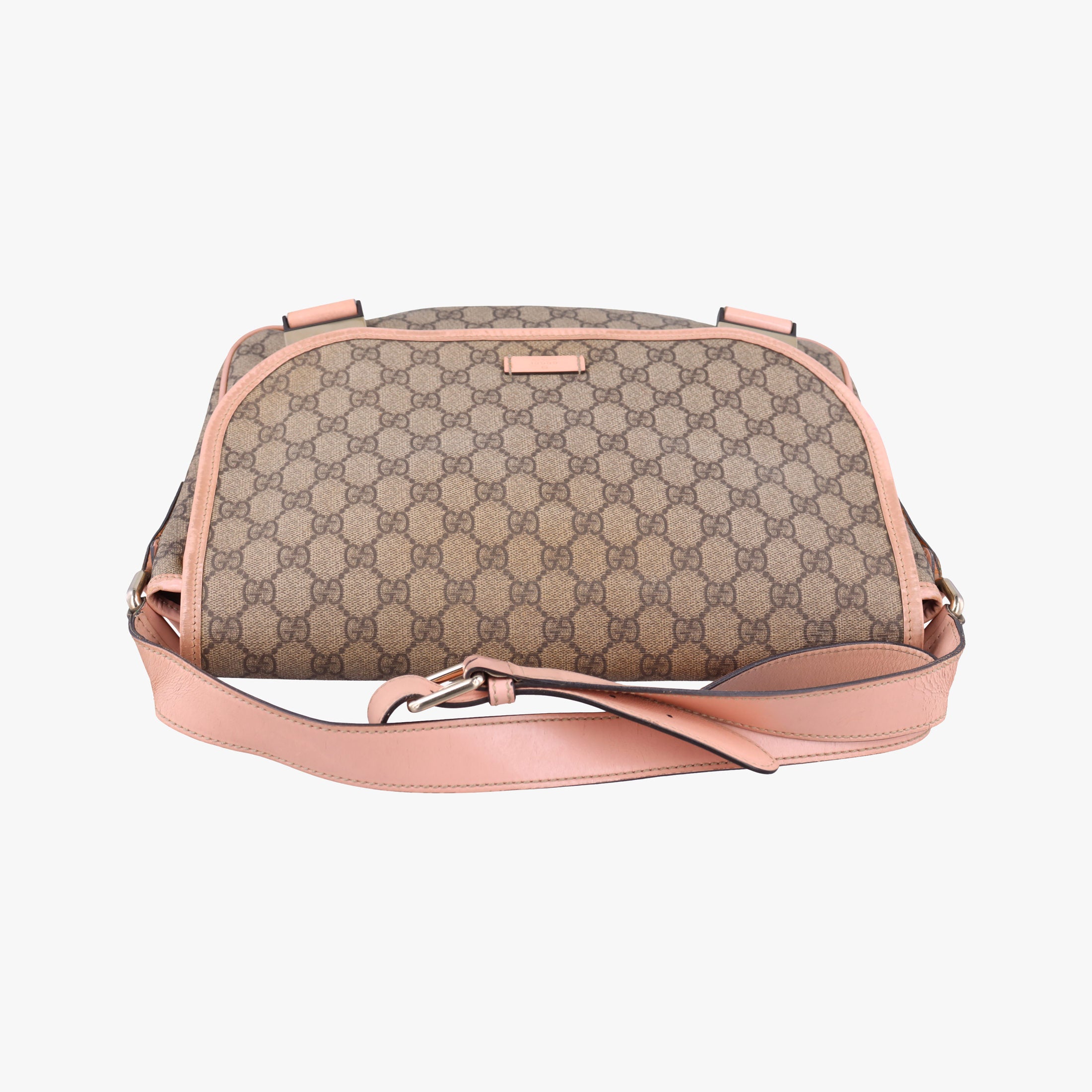 Pre-owned Gucci GG Plus Messenger Beige×Pink PVC coated canvas×Leather 201732 shoulderbag | stylenewstar