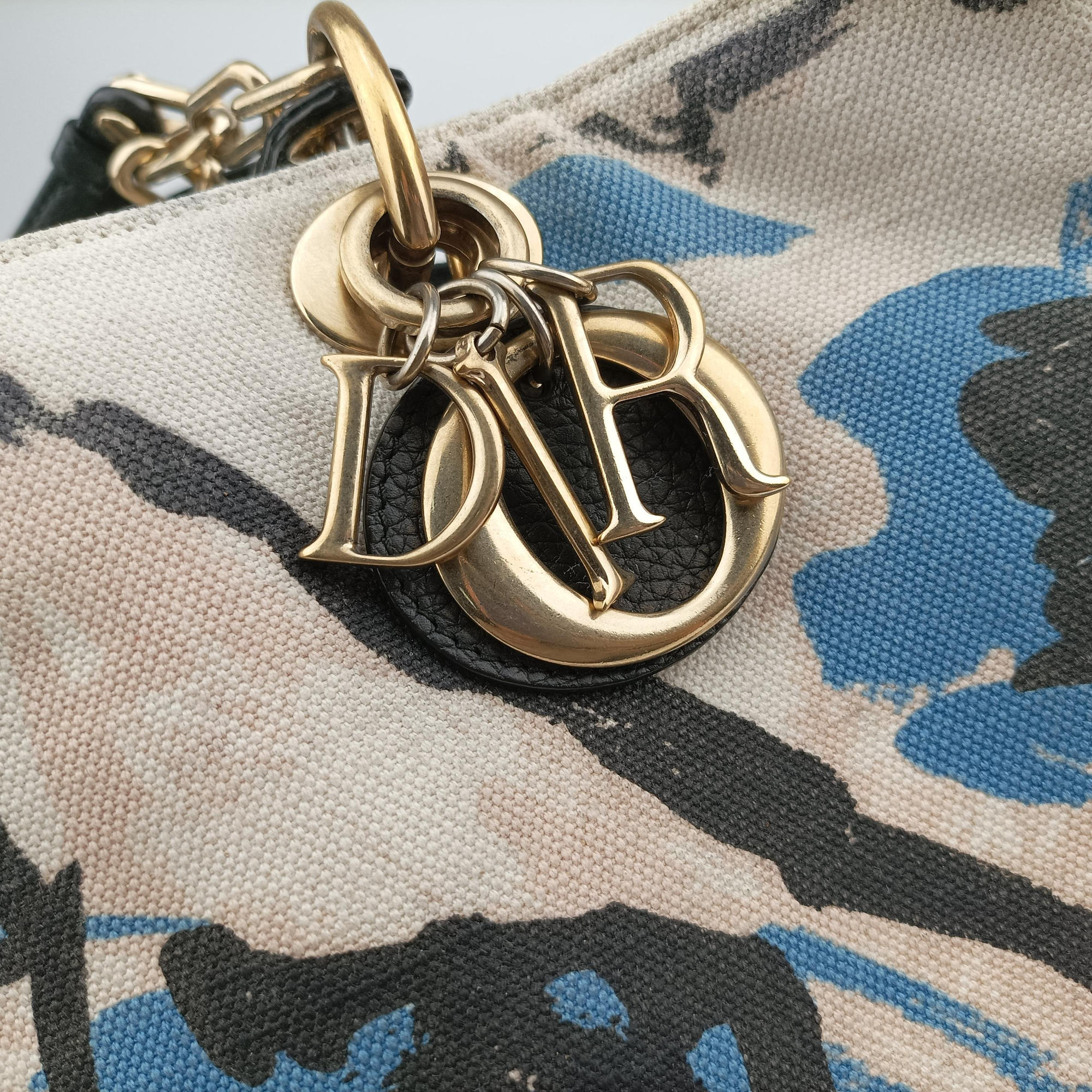 Secondhand Christian Dior Diorissimo White×multicolor Canvas  handbag | stylenewstar
