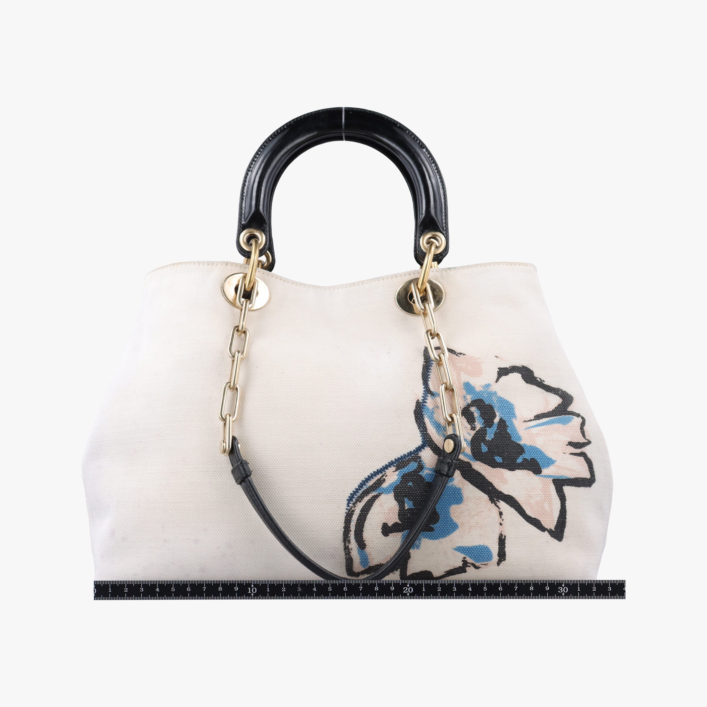 Secondhand Christian Dior Diorissimo White×multicolor Canvas  handbag | stylenewstar