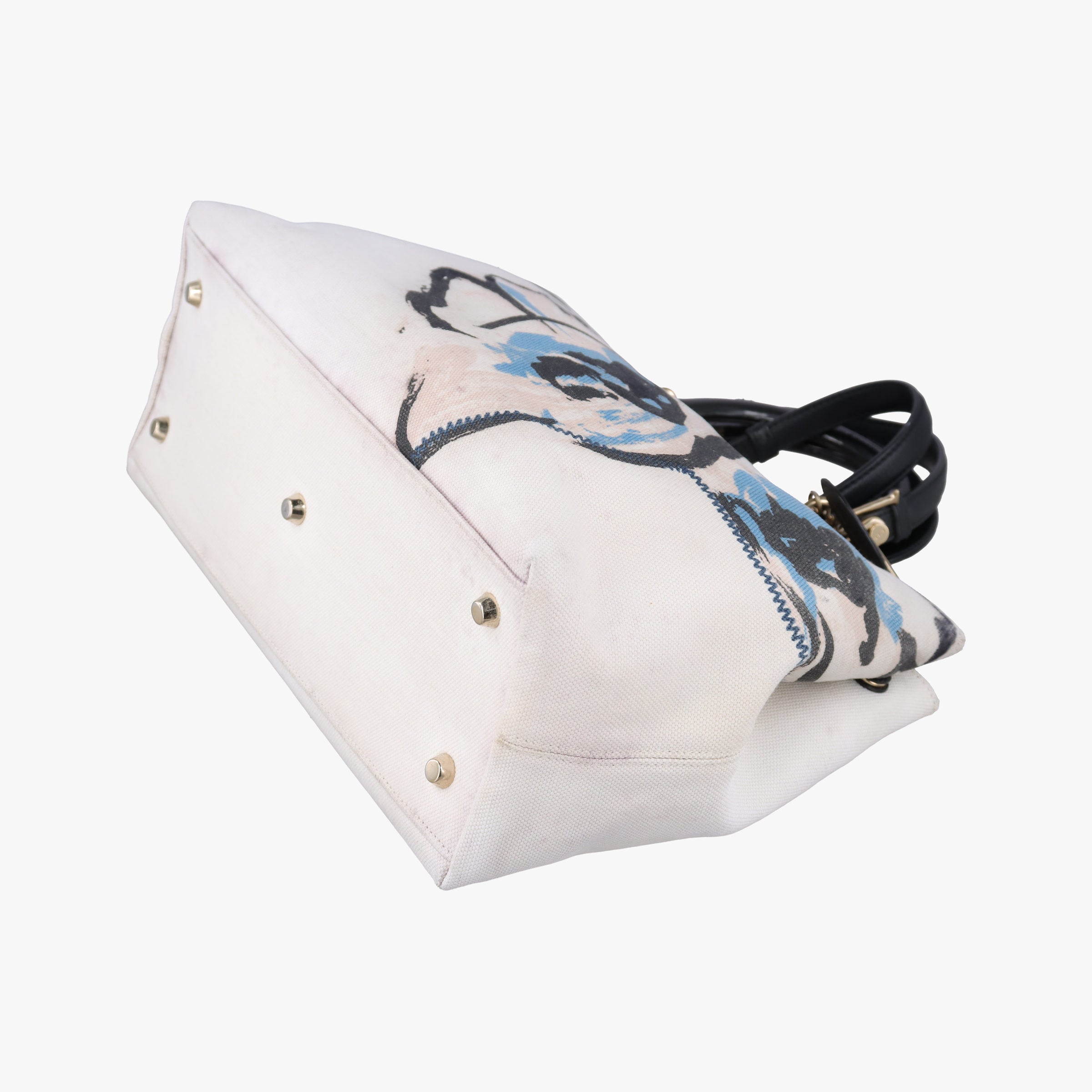 Secondhand Christian Dior Diorissimo White×multicolor Canvas  handbag | stylenewstar